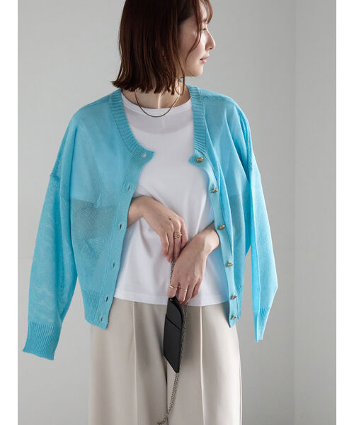 テチチ Te chichi ペーパータッチヤーン2wayメッシュニット (レッド) レッド