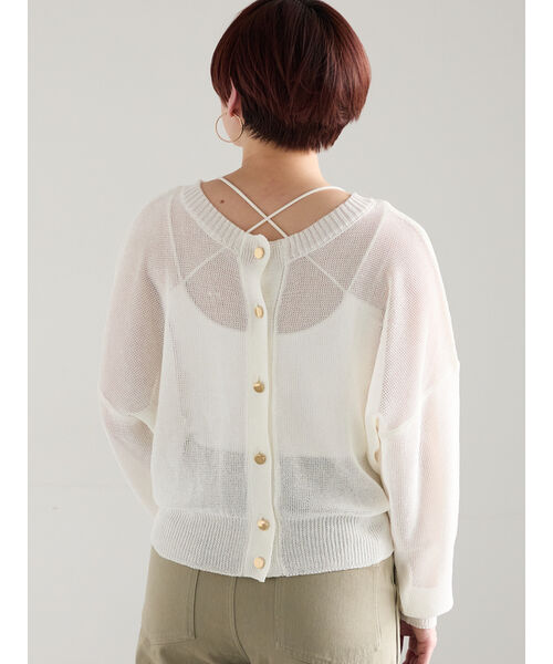 テチチ Te chichi ペーパータッチヤーン2wayメッシュニット (レッド) レッド