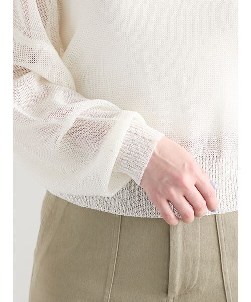 テチチ Te chichi ペーパータッチヤーン2wayメッシュニット (レッド) レッド