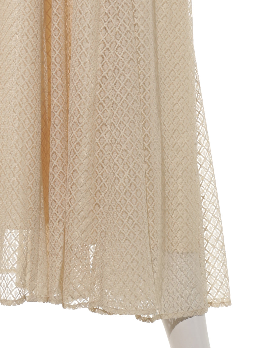 テチチ Te chichi Techichi CLASSIC ラッセルスクエアレースフレアスカート (オフ) オフ