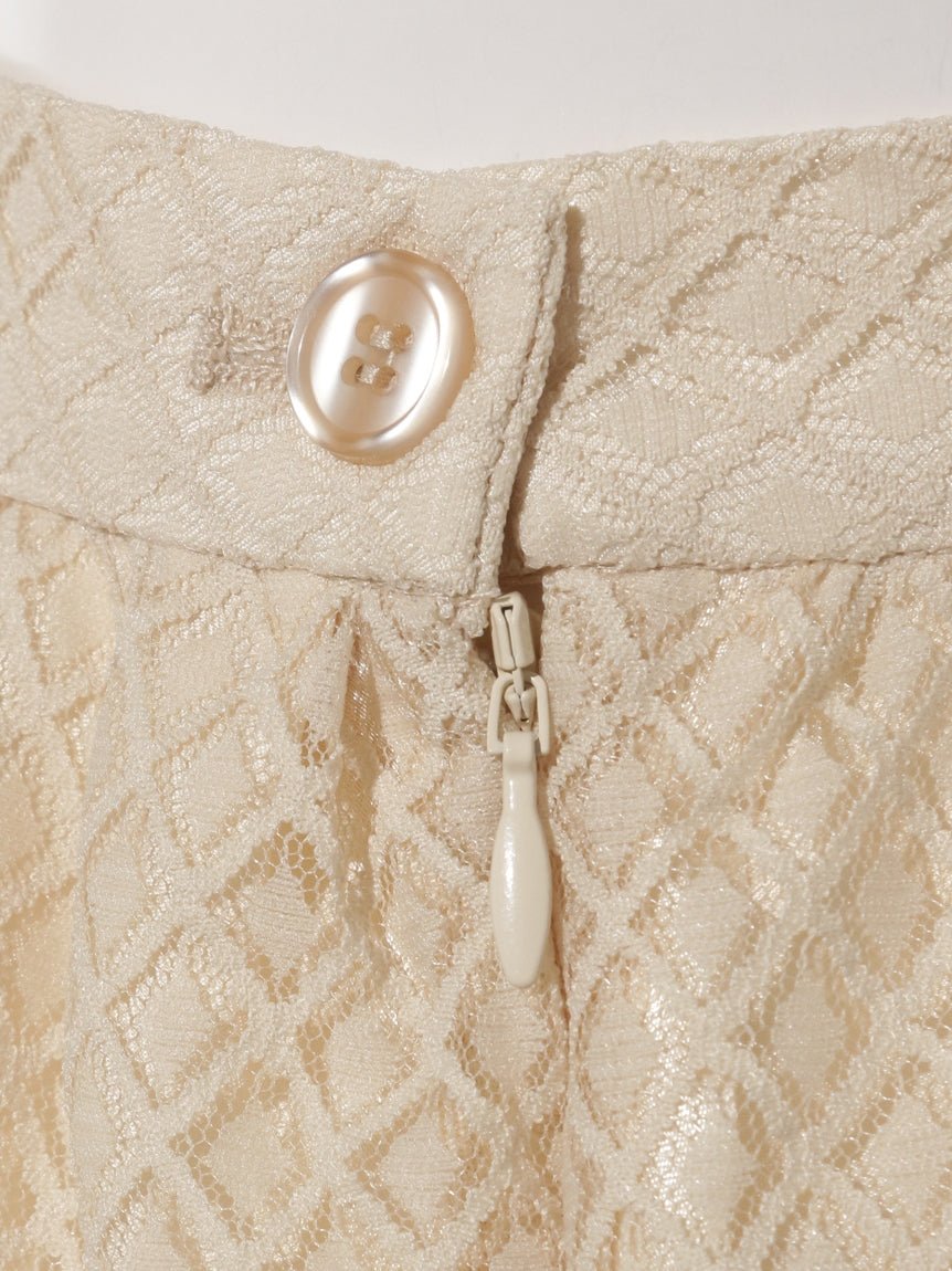 テチチ Te chichi Techichi CLASSIC ラッセルスクエアレースフレアスカート (オフ) オフ