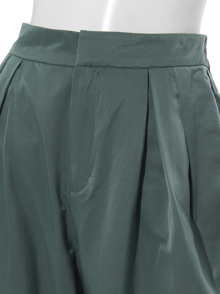 テチチ Te chichi サテンテーパードパンツ (ベージュ) ベージュ