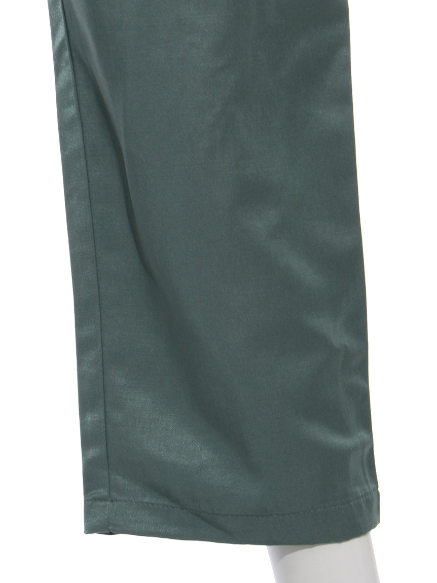 テチチ Te chichi サテンテーパードパンツ (ベージュ) ベージュ