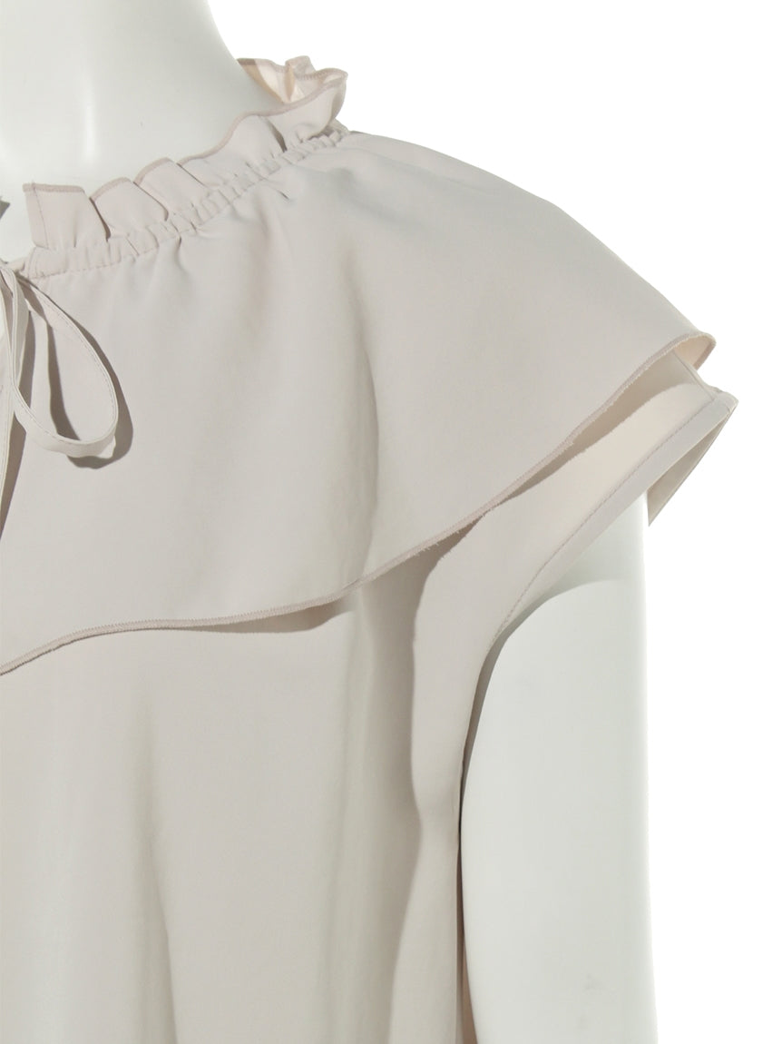 テチチ Te chichi ラッフルカラーブラウス (グレー) グレー