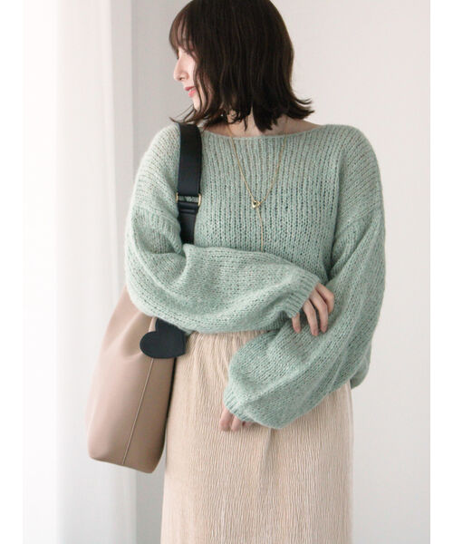 テチチ テラス Te chichi TERRASSE モヘヤライクシアーラメニット