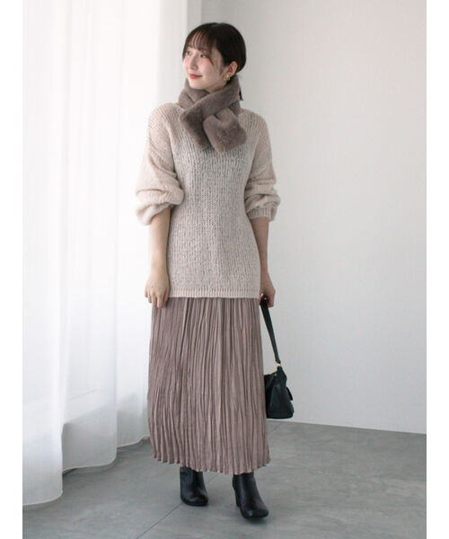 テチチ テラス Te chichi TERRASSE モヘヤライクシアーラメニット