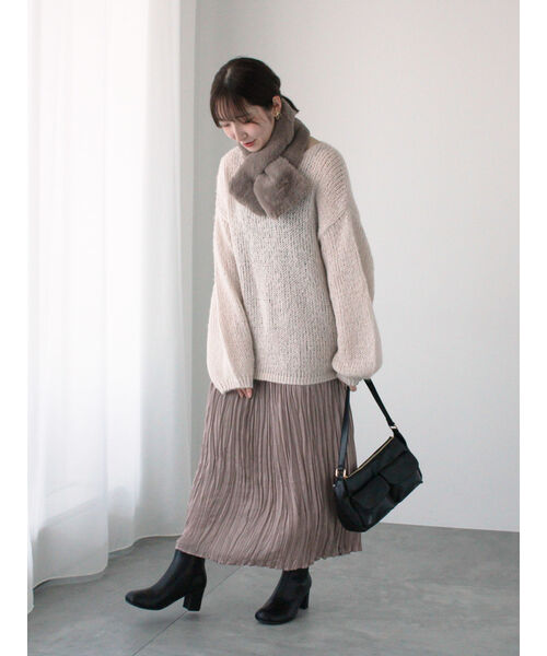 テチチ テラス Te chichi TERRASSE モヘヤライクシアーラメニット