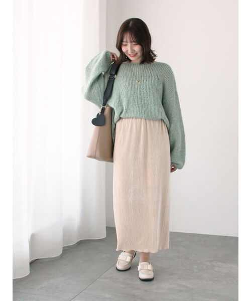 テチチ テラス Te chichi TERRASSE モヘヤライクシアーラメニット