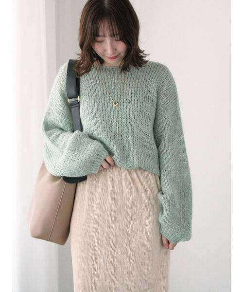 テチチ テラス Te chichi TERRASSE モヘヤライクシアーラメニット