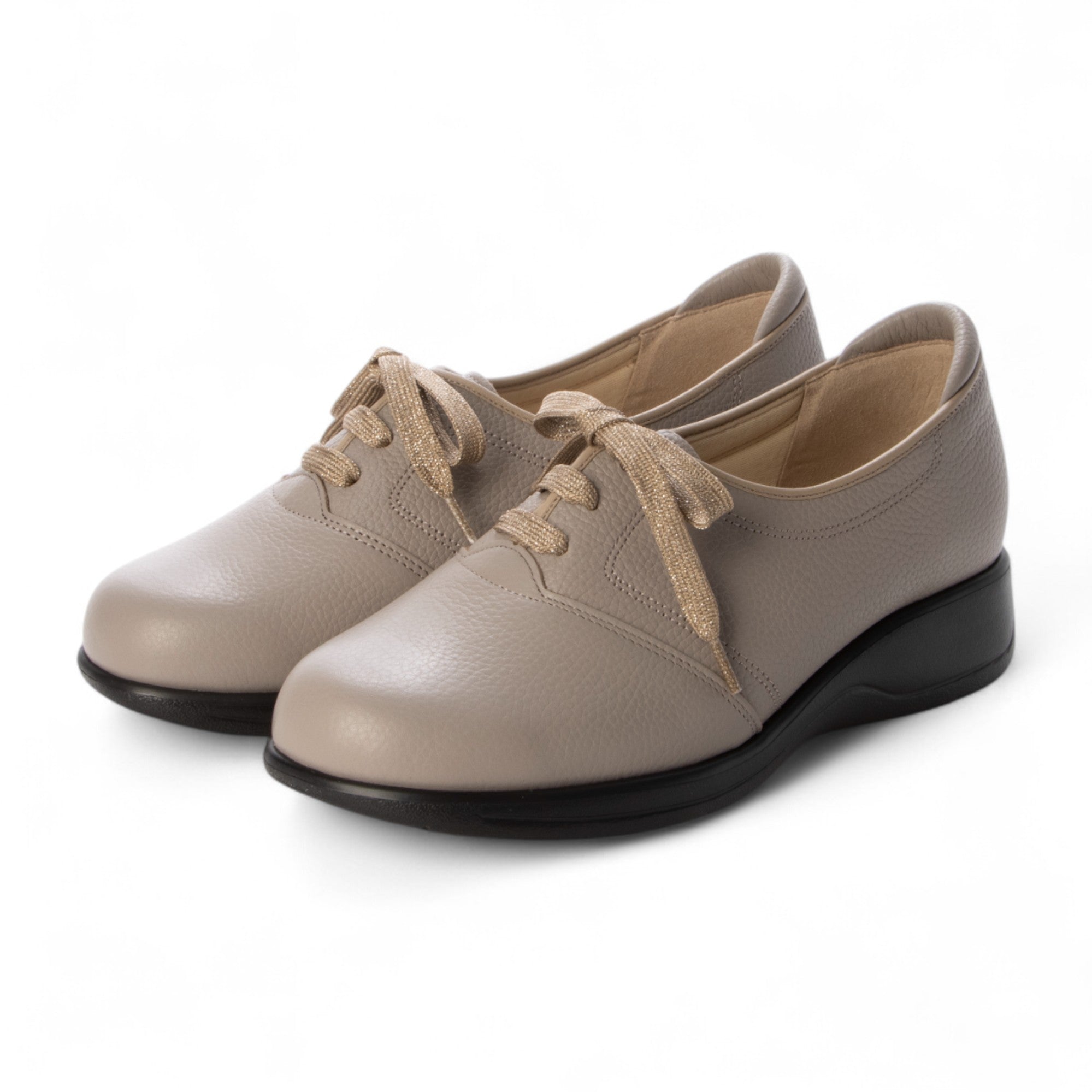 タカイサンノクツ 高井さんの靴 牛革5E軽量レースアップシューズ グレージュ22.5 (グレージュ) グレージュ