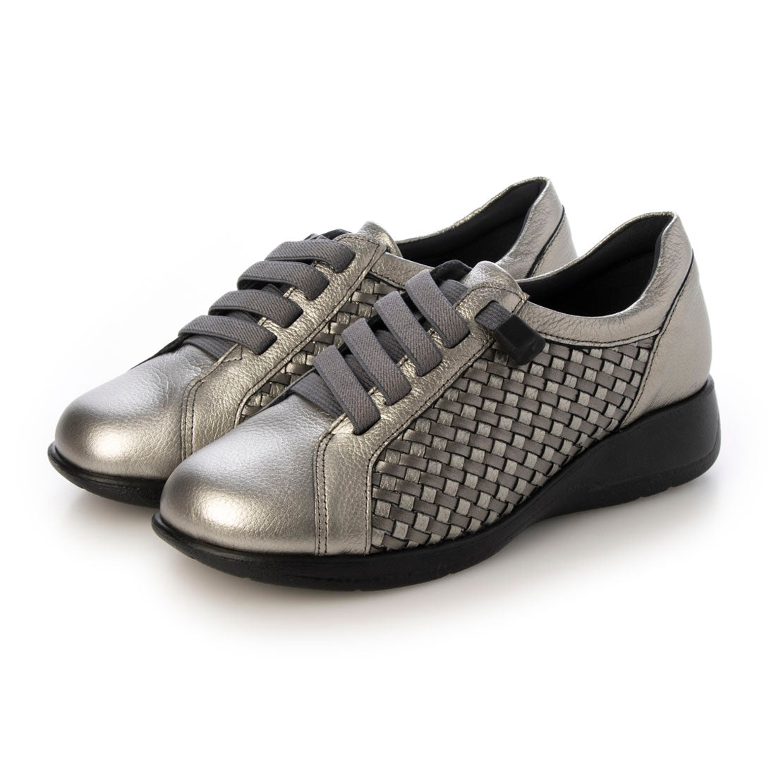 タカイサンノクツ 高井さんの靴 牛革5E甲ゴムメッシュコンフォート (シルバー) シルバー