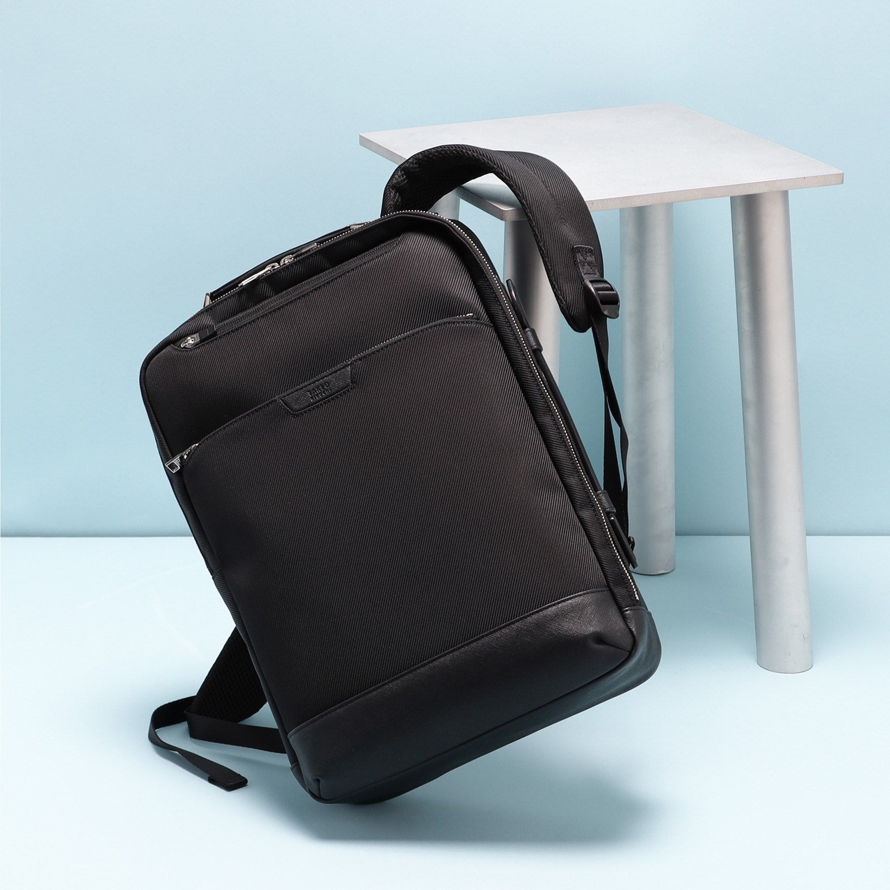 タケオキクチ TAKEO KIKUCHI 【WEB LIMITED】薄マチ 2WAY ビジネス バックパック,ブラック(119)