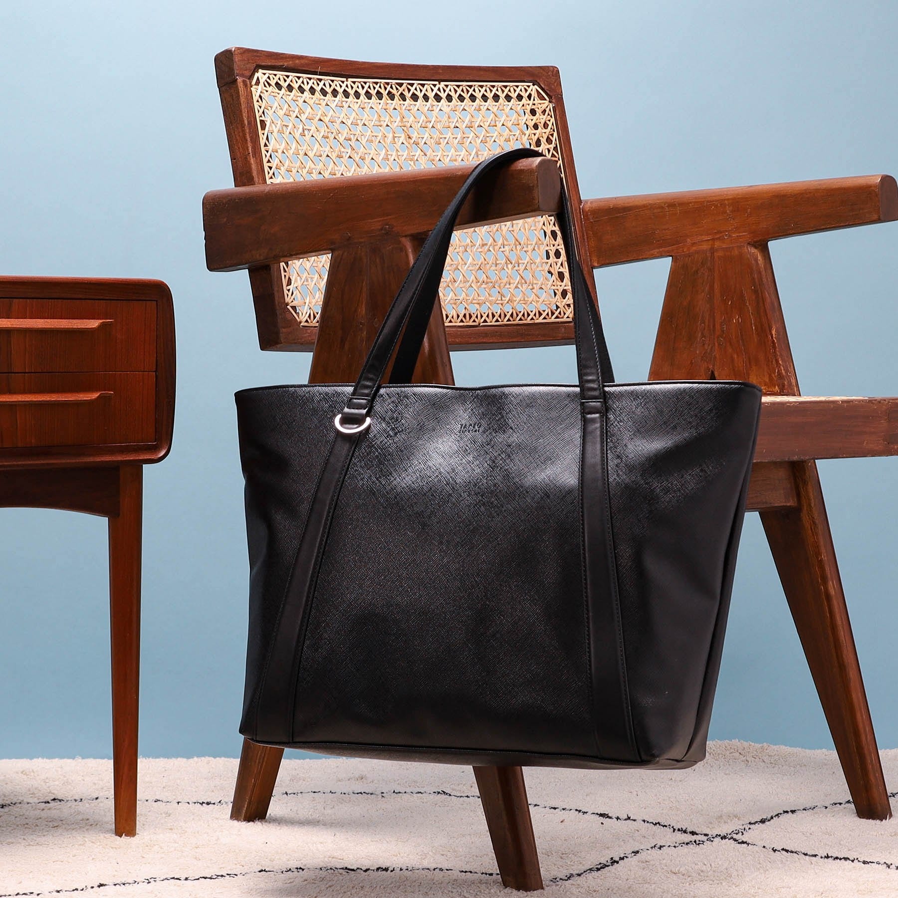 タケオキクチ TAKEO KIKUCHI キーリング付き メランジ 大人トートバッグ (ブラック) ブラック(019)