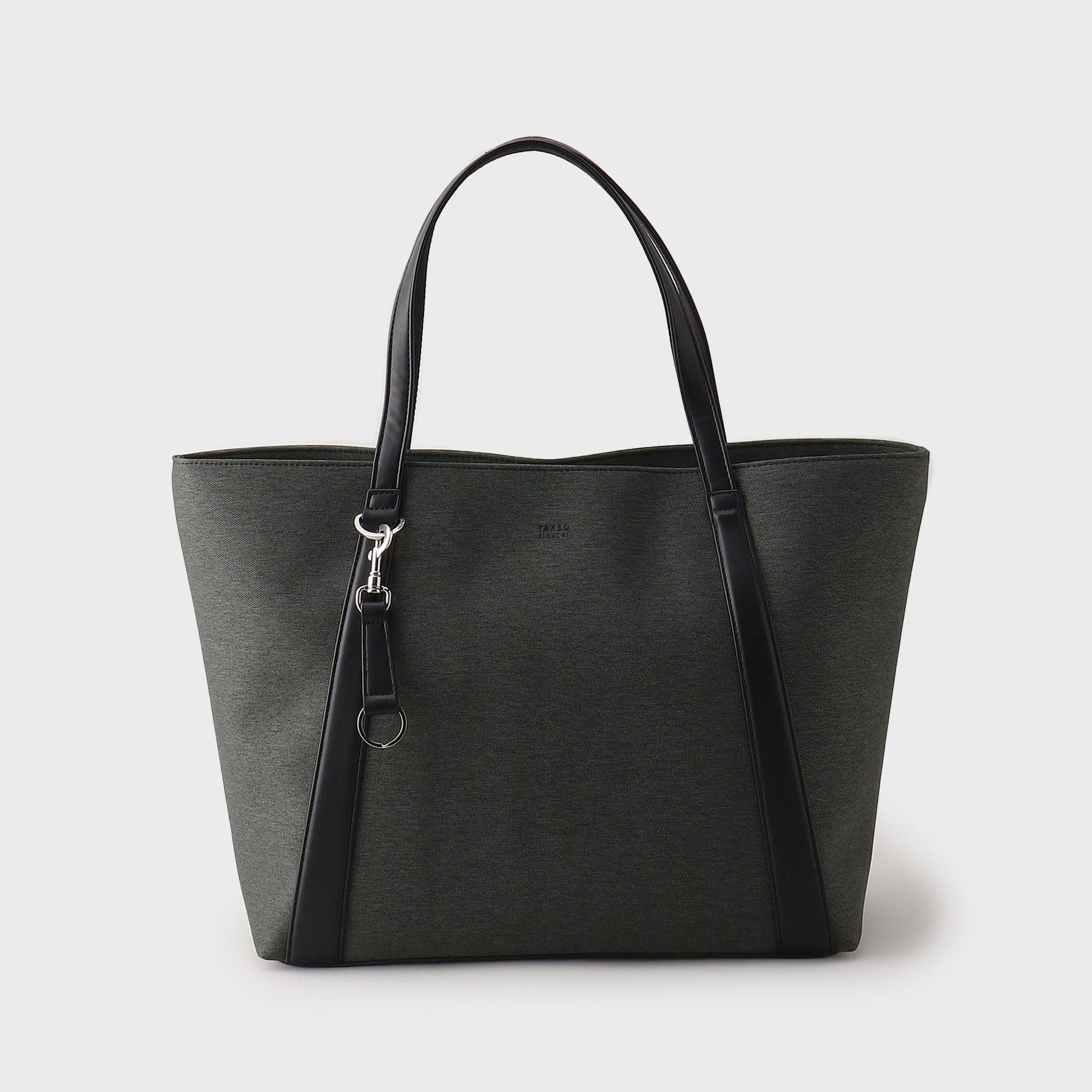 タケオキクチ TAKEO KIKUCHI キーリング付き メランジ 大人トートバッグ (ブラック) ブラック(019)
