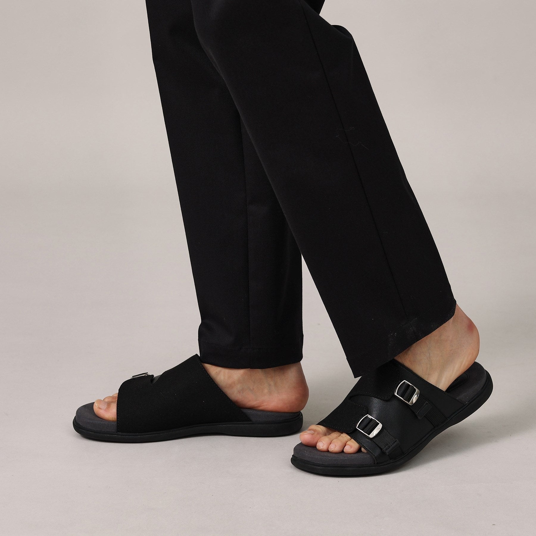 タケオキクチ TAKEO KIKUCHI コンビスライドサンダル (ブラック(019)) ブラック(019)