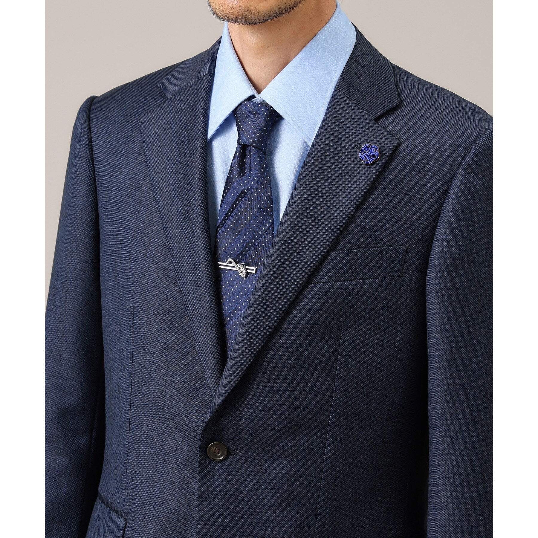 タケオキクチ TAKEO KIKUCHI JAZZ柄ネクタイ&サックスデザインタイバーBOX (ネイビー(394)) ネイビー(394)