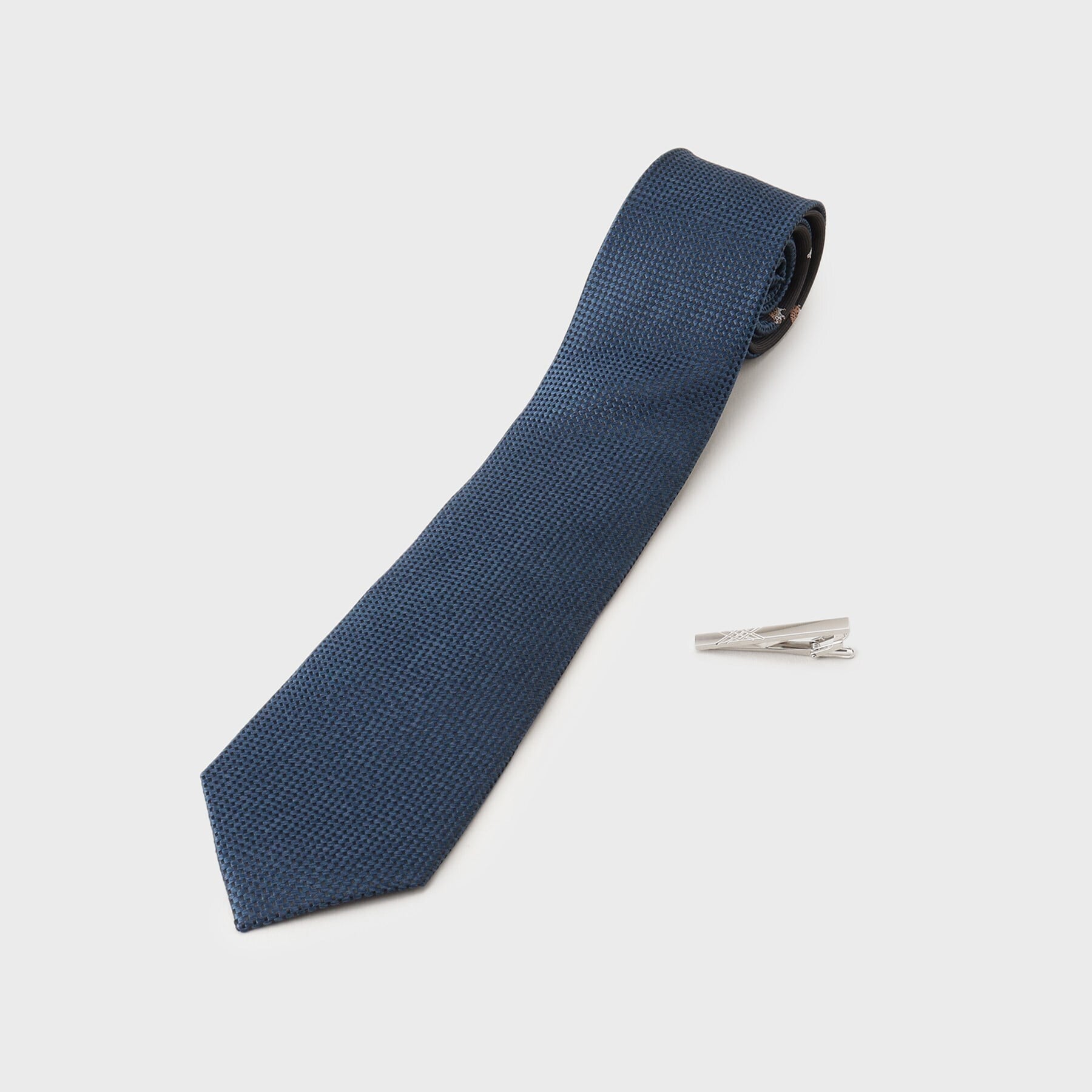 タケオキクチ TAKEO KIKUCHI 【アニマル柄】ネクタイ&タイバーBOXセット (ネイビー(094)) ネイビー(094)