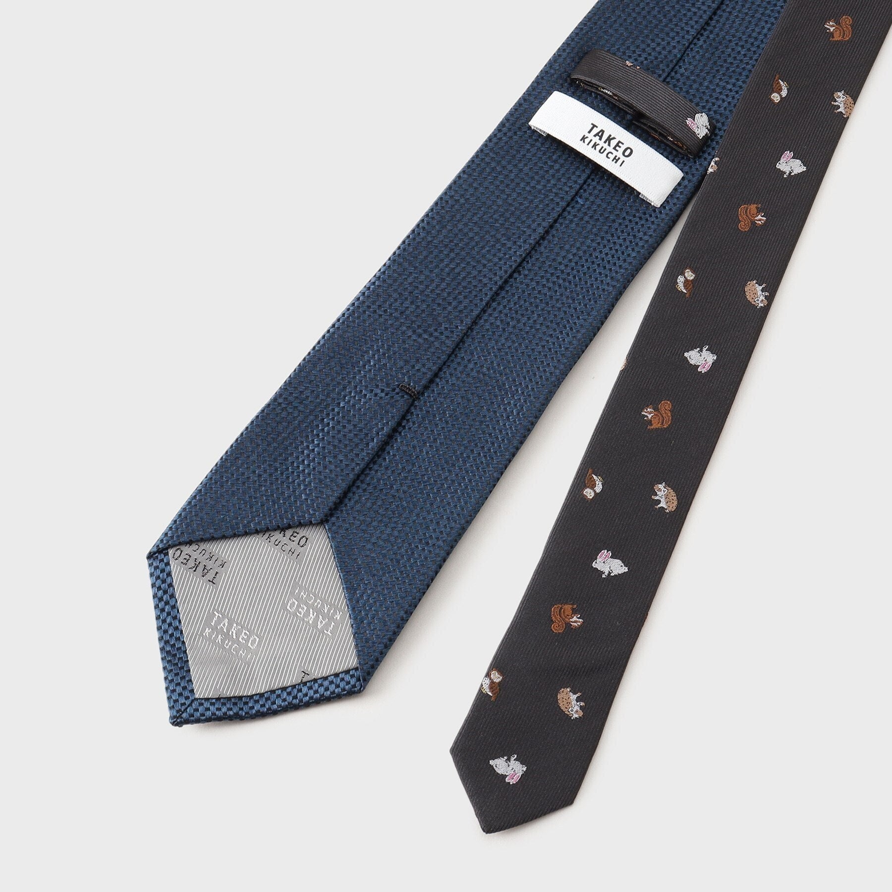 タケオキクチ TAKEO KIKUCHI 【アニマル柄】ネクタイ&タイバーBOXセット (ネイビー(094)) ネイビー(094)
