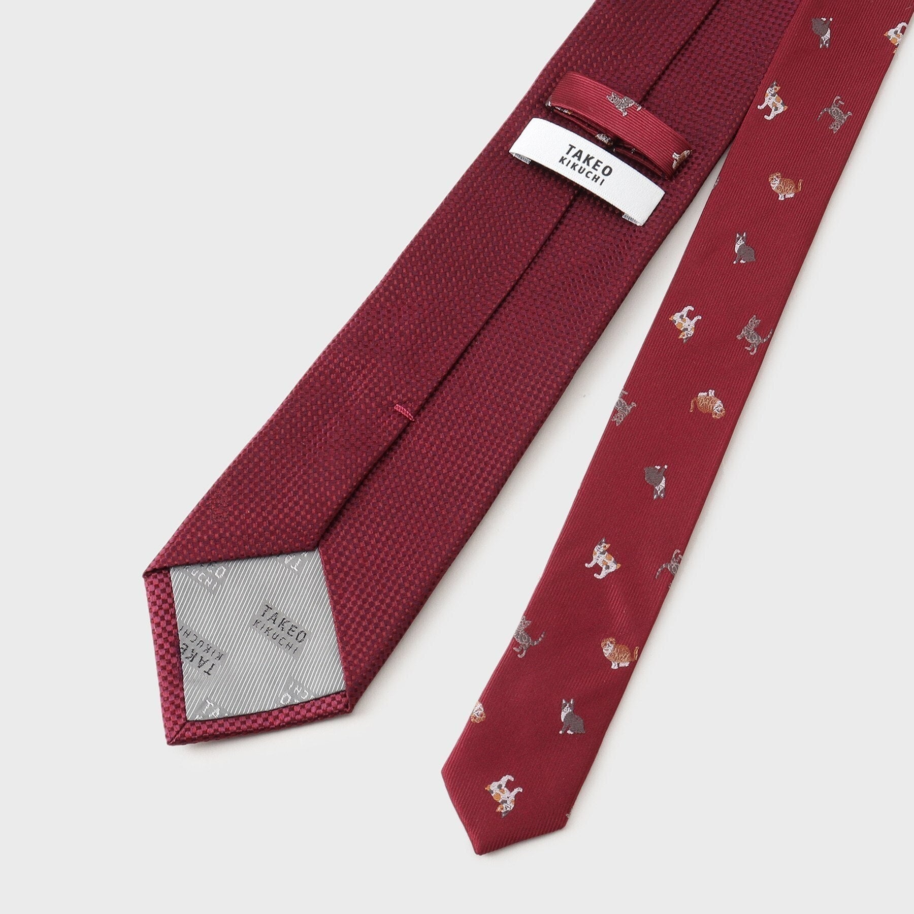 タケオキクチ TAKEO KIKUCHI 【アニマル柄】ネクタイ&タイバーBOXセット (ネイビー(094)) ネイビー(094)