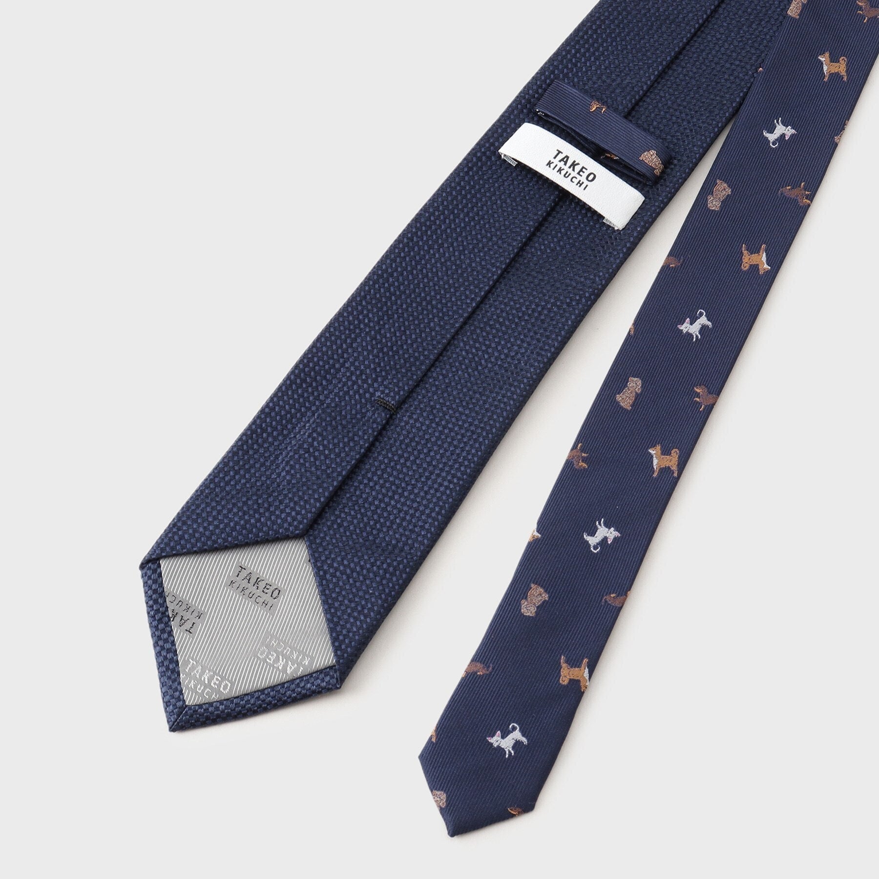 タケオキクチ TAKEO KIKUCHI 【アニマル柄】ネクタイ&タイバーBOXセット (ネイビー(094)) ネイビー(094)