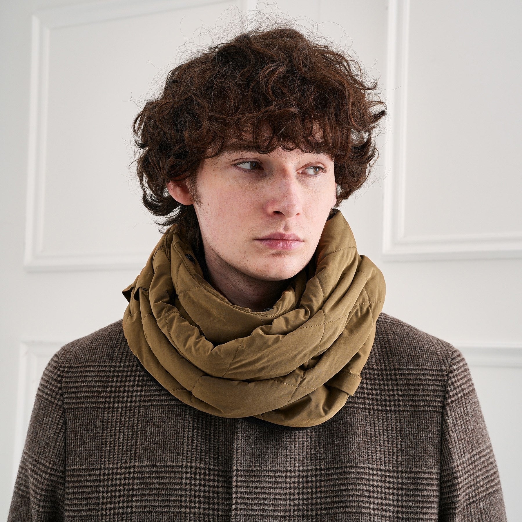 タケオキクチ TAKEO KIKUCHI 中綿マフラーベスト (キャメルブラウン(041)) キャメルブラウン(041)