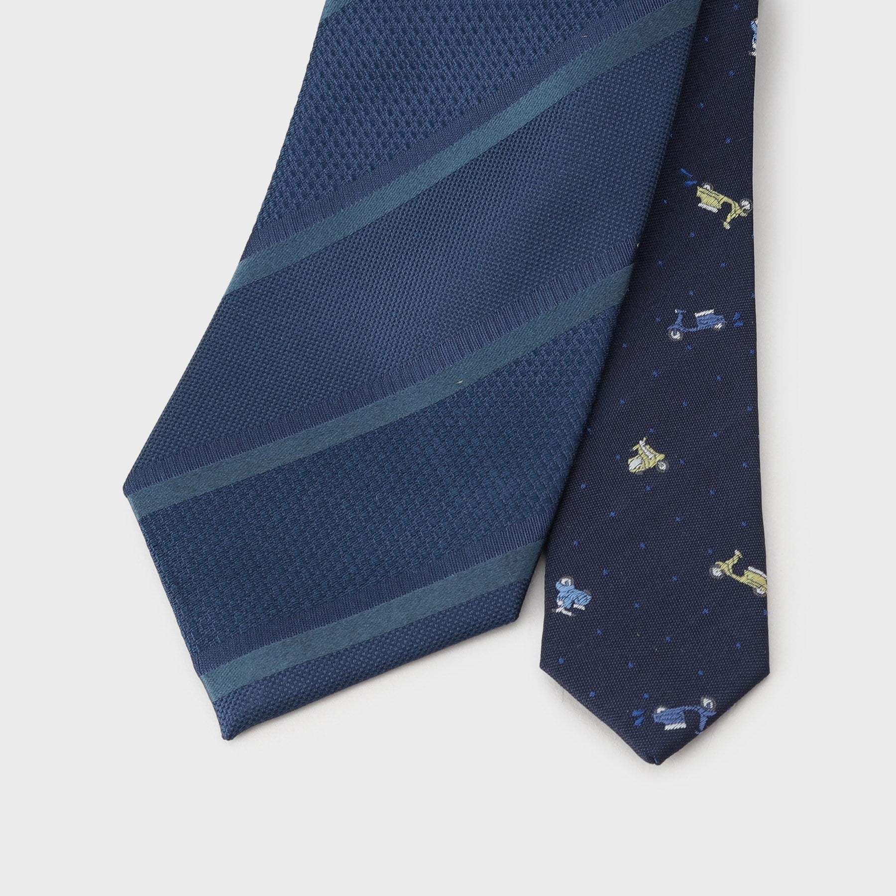 タケオキクチ TAKEO KIKUCHI 【BOXセット】クラシックシャドーストライプ ネクタイ&タイバー (ネイビー(094)) ネイビー(094)