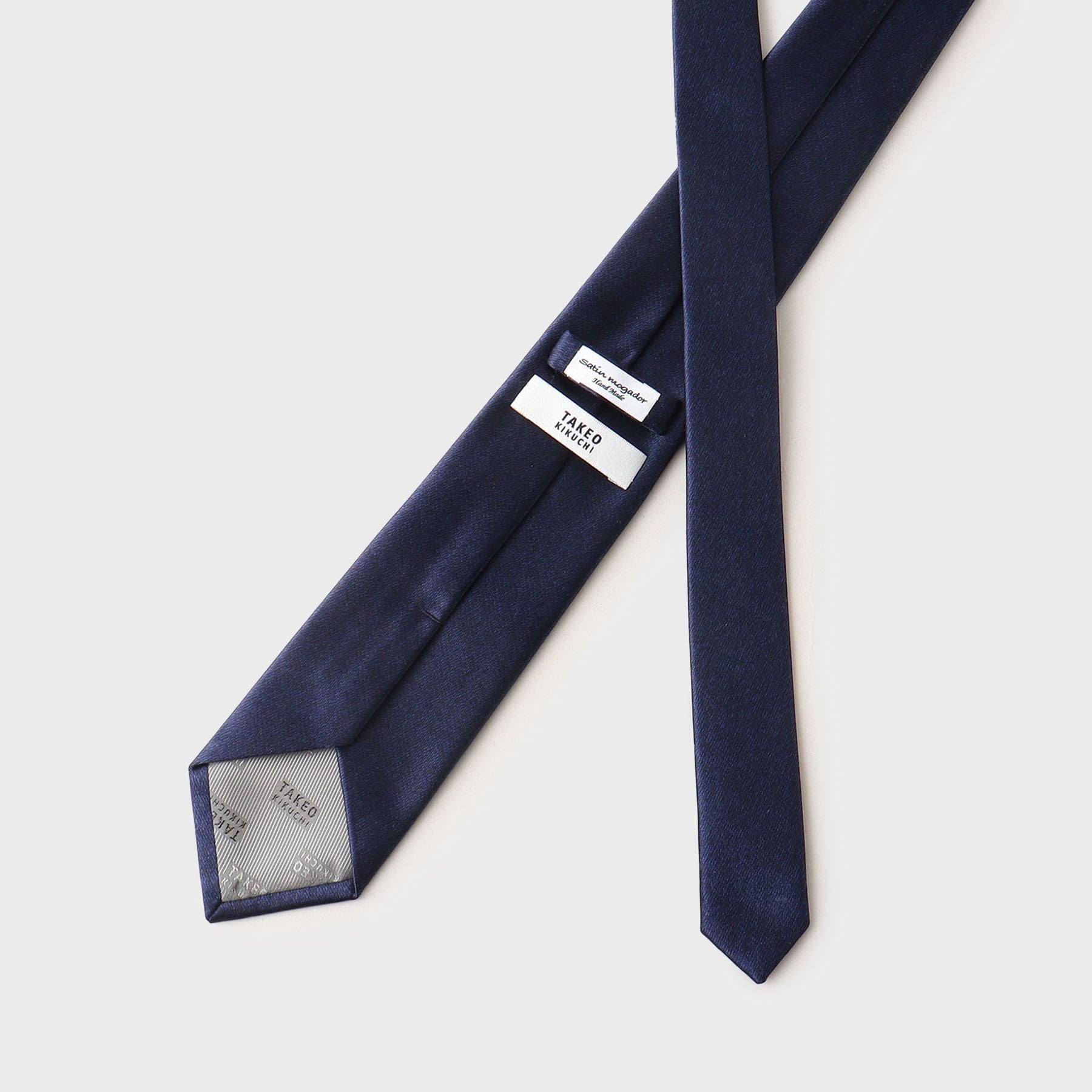 タケオキクチ TAKEO KIKUCHI 【職人の極み】 サテンモガ メランジネクタイ (ネイビー(093)) ネイビー(093)