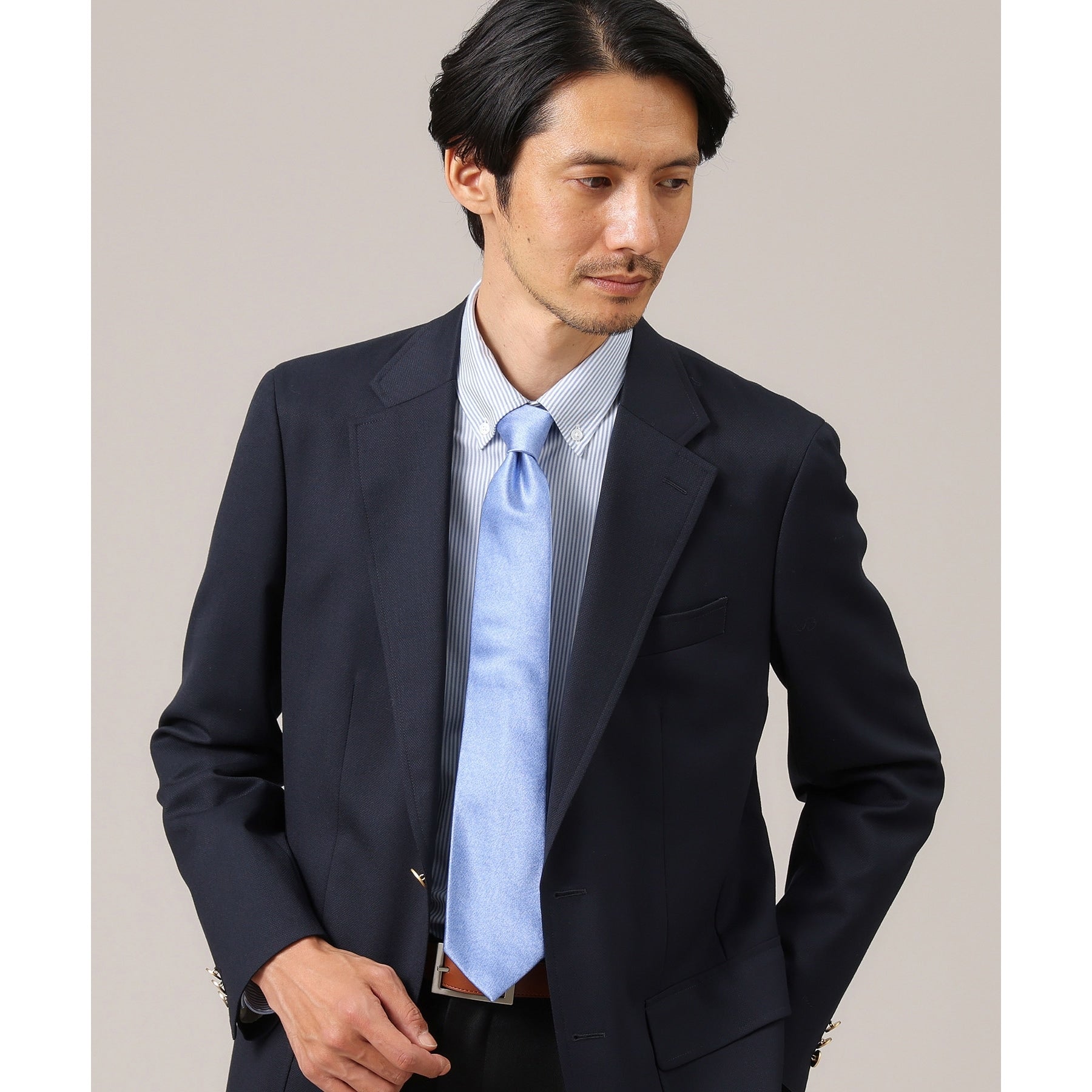 タケオキクチ TAKEO KIKUCHI 【職人の極み】 サテンモガ メランジネクタイ (ネイビー(093)) ネイビー(093)