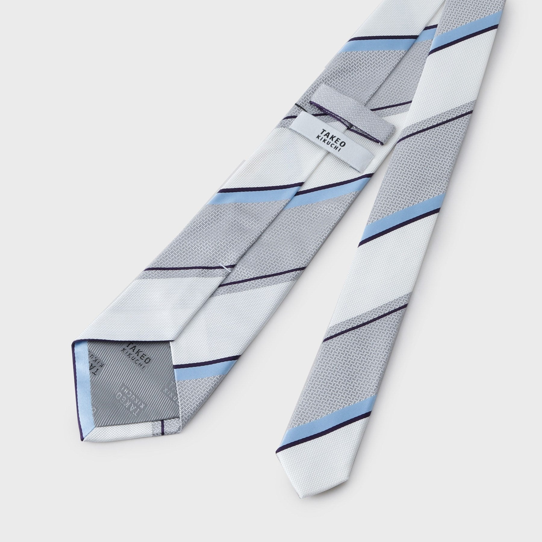 タケオキクチ TAKEO KIKUCHI 【MADE IN JAPAN】 桐箱BOX入り ネクタイ&タイバーセット (ライトブルー(091)) ライトブルー(091)