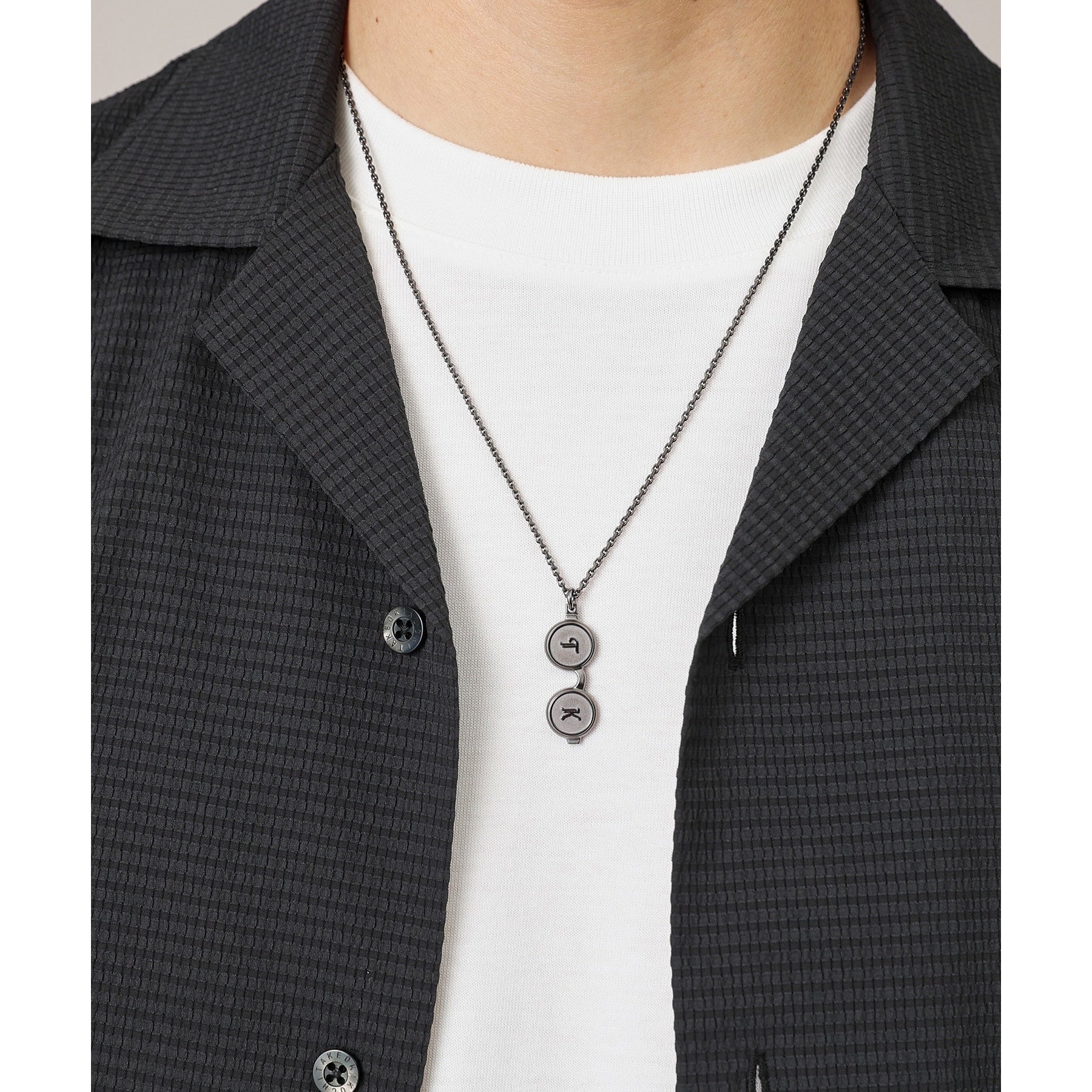 タケオキクチ TAKEO KIKUCHI 【Made in JAPAN】アーカイブ グラス ネックレス(ブラックシルバー(009)) ブラックシルバー(009)