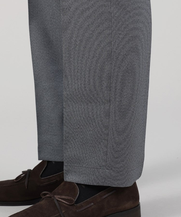 タケオキクチ TAKEO KIKUCHI 【Sサイズ~】メランジ シャークスキン ストレッチ パンツ (グレー(012)) グレー(012)