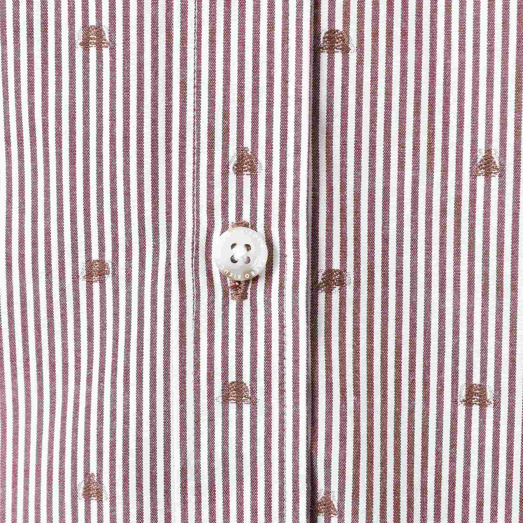 タケオキクチ TAKEO KIKUCHI ハットモチーフ ジャカード ストライプ シャツ (チャコールグレー(314)) チャコールグレー(314)