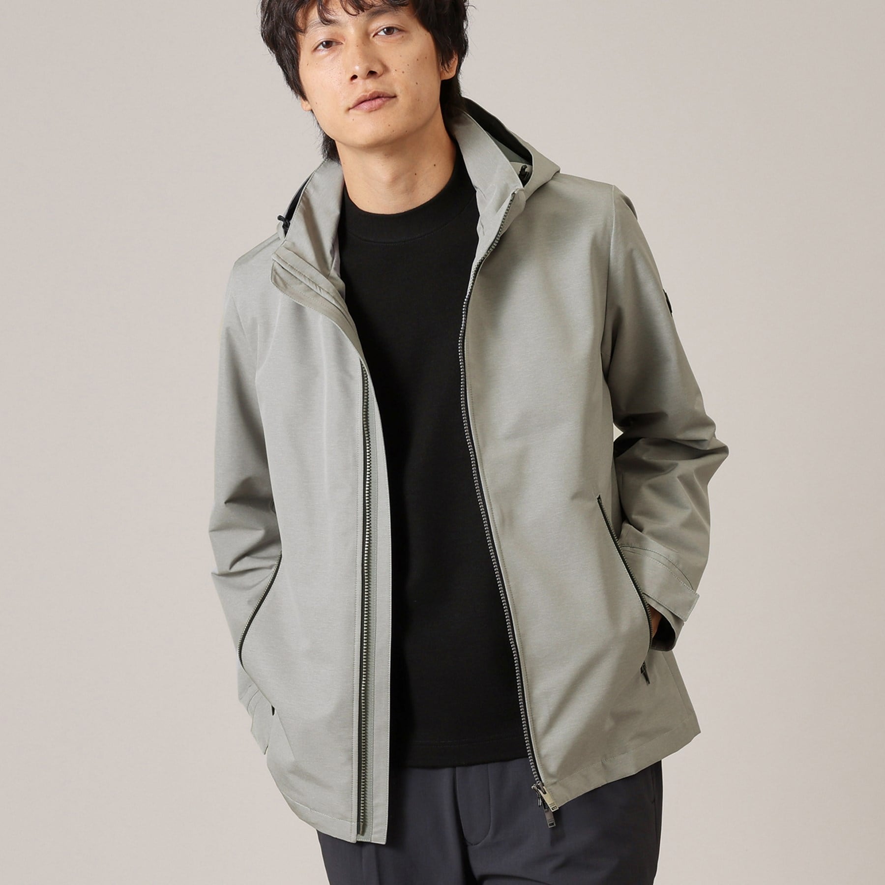 タケオキクチ TAKEO KIKUCHI ライトシェル フード ブルゾン (グレー(012)) グレー(012)