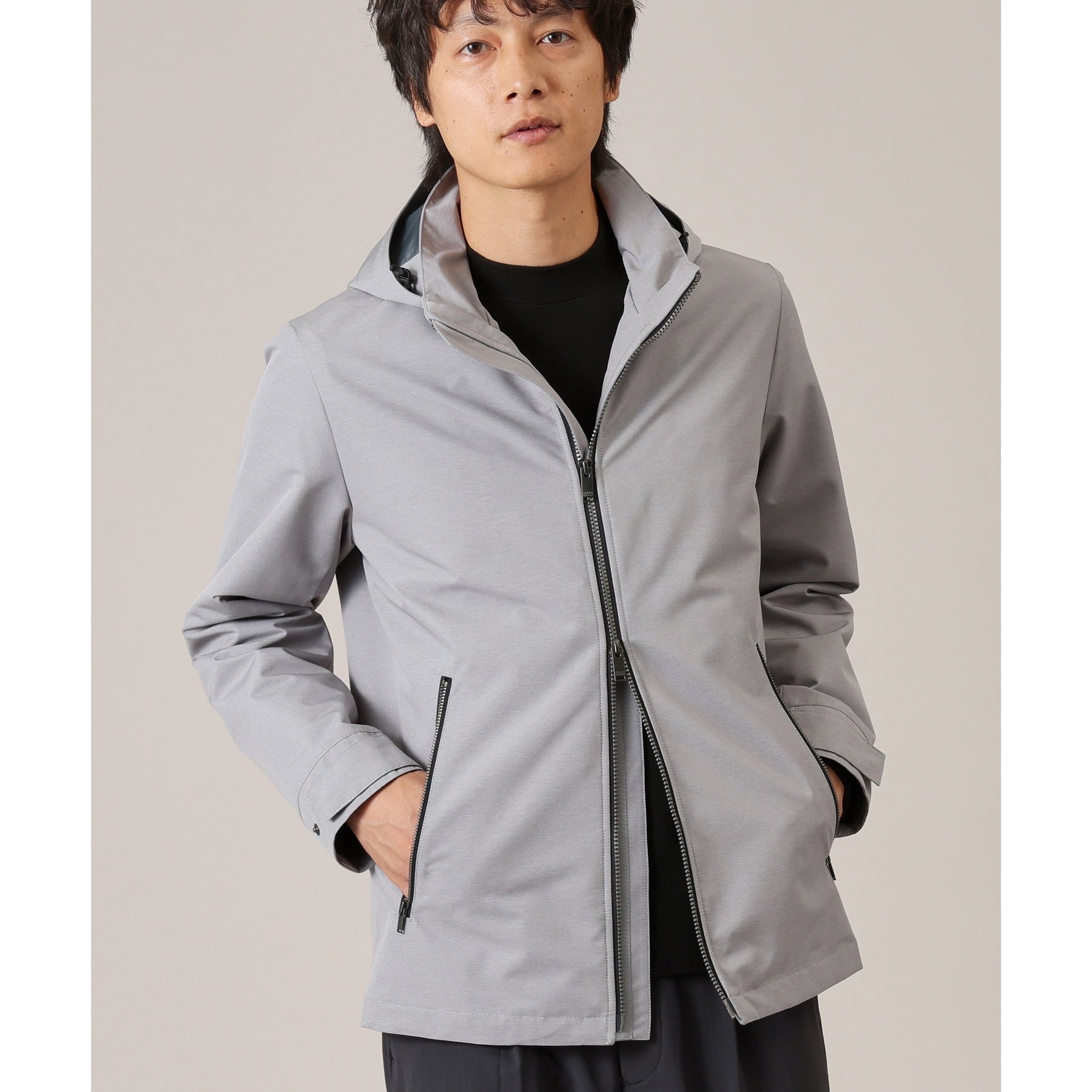 タケオキクチ TAKEO KIKUCHI ライトシェル フード ブルゾン (グレー(012)) グレー(012)