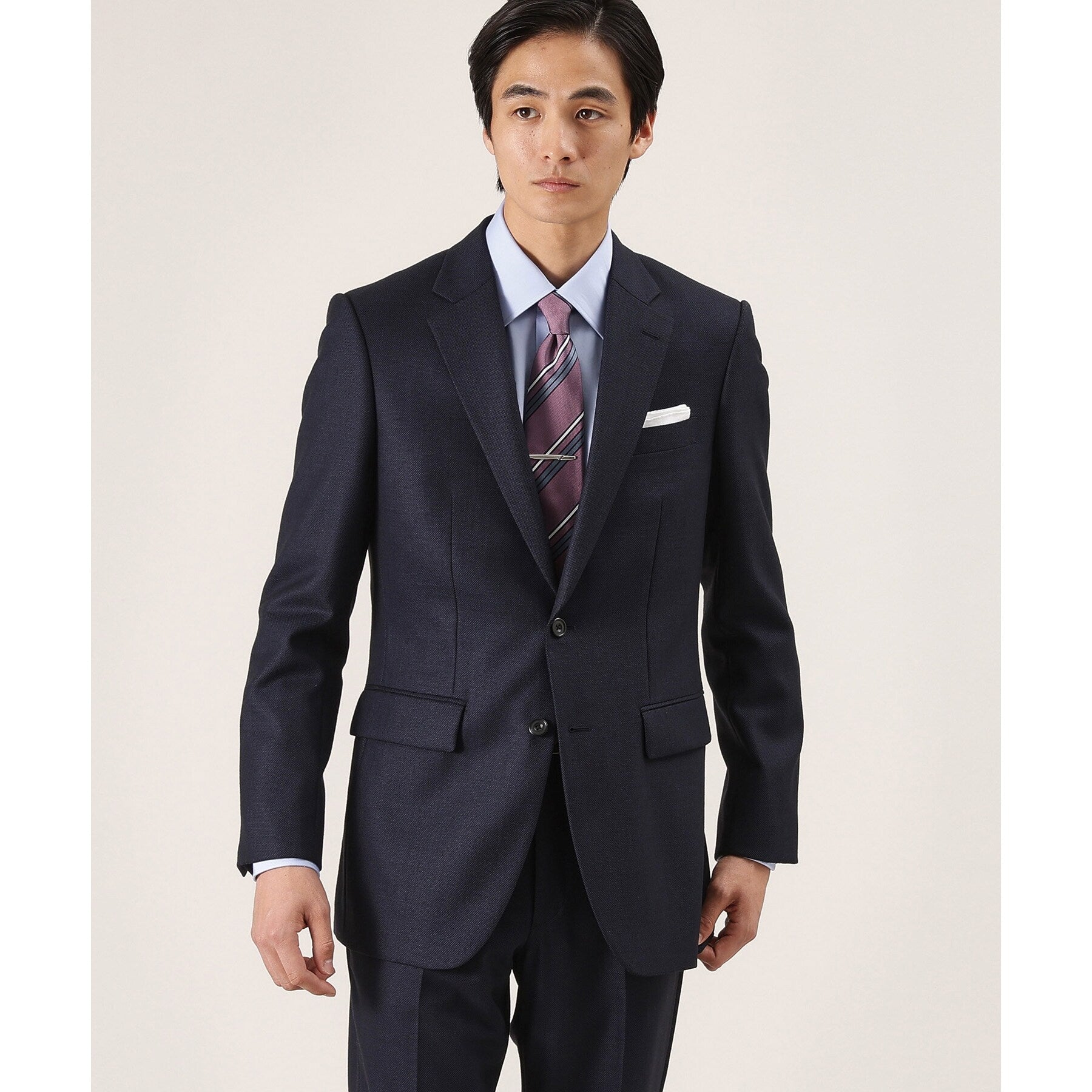 タケオキクチ TAKEO KIKUCHI バーズアイ スーツ (ネイビー(094)) ネイビー(094)
