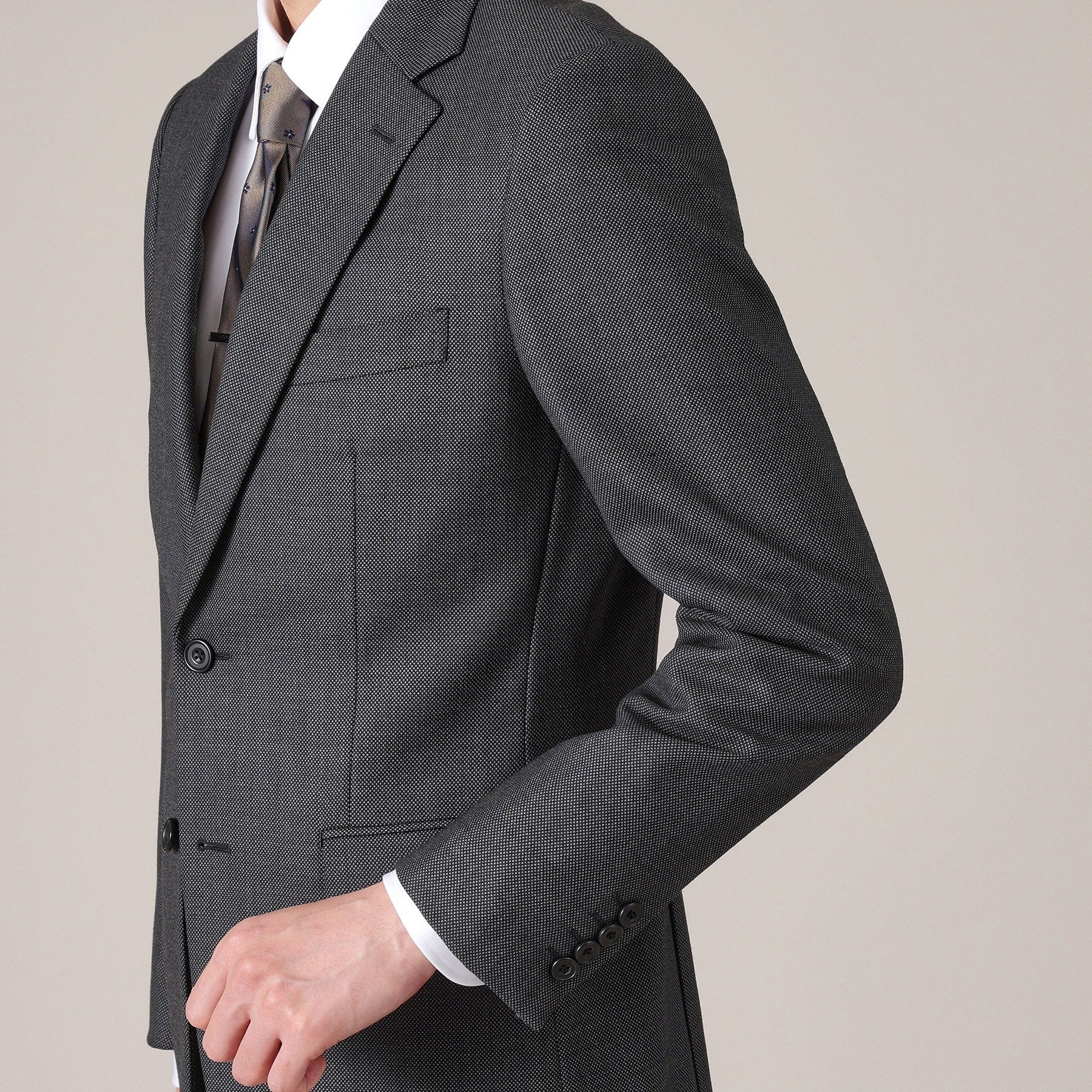 タケオキクチ TAKEO KIKUCHI バーズアイ スーツ (ネイビー(094)) ネイビー(094)