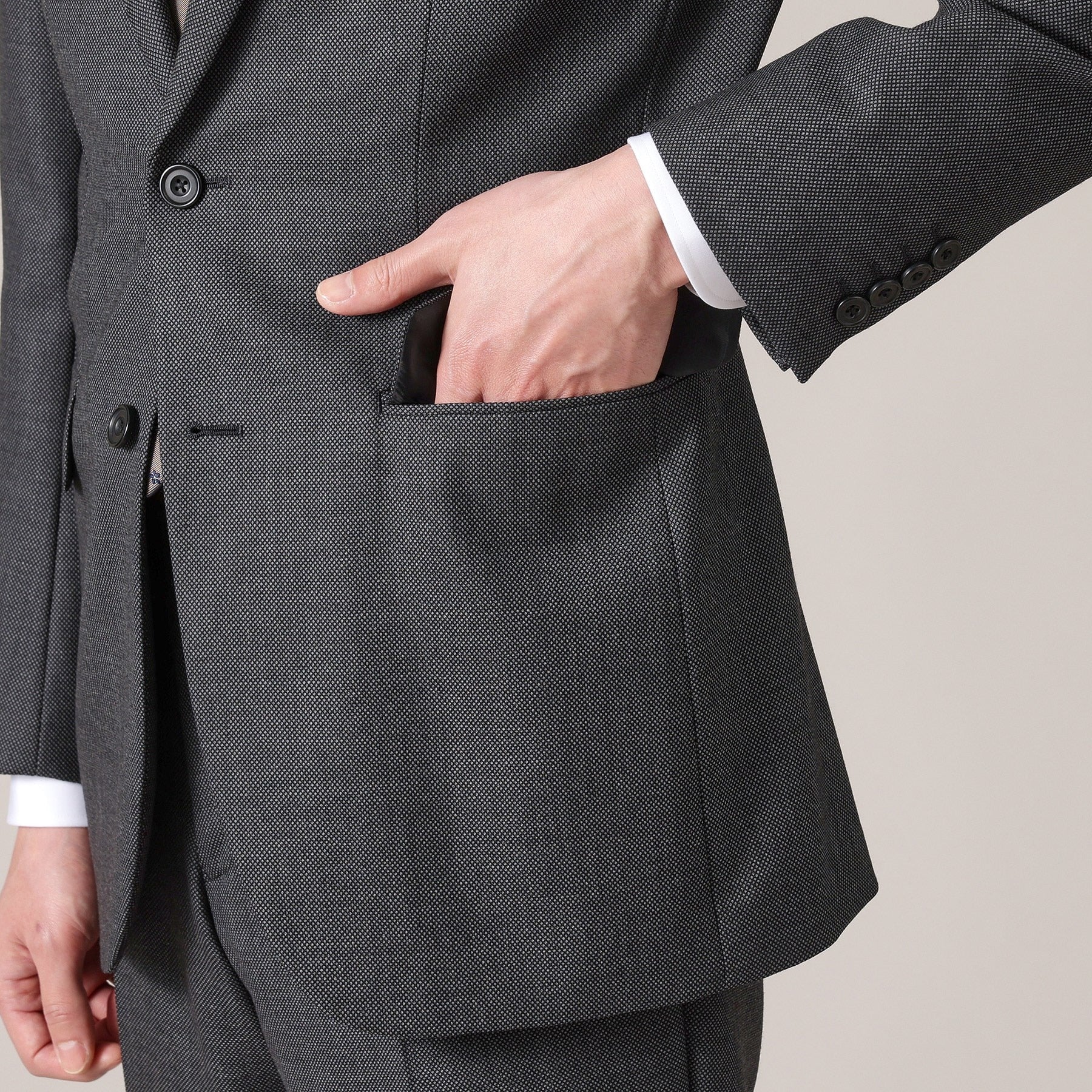 タケオキクチ TAKEO KIKUCHI バーズアイ スーツ (ネイビー(094)) ネイビー(094)