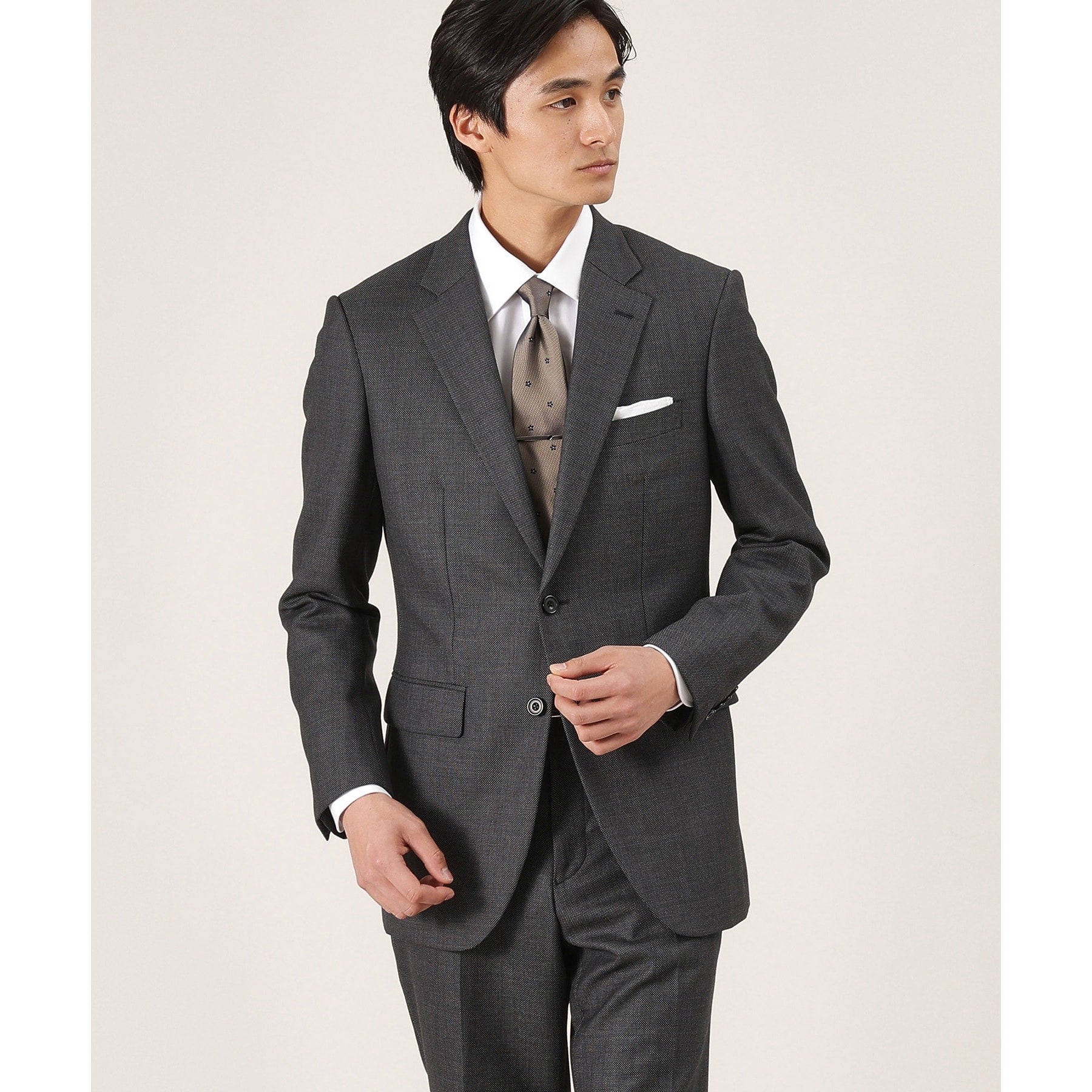 タケオキクチ TAKEO KIKUCHI バーズアイ スーツ (チャコールグレー(014)) チャコールグレー(014)