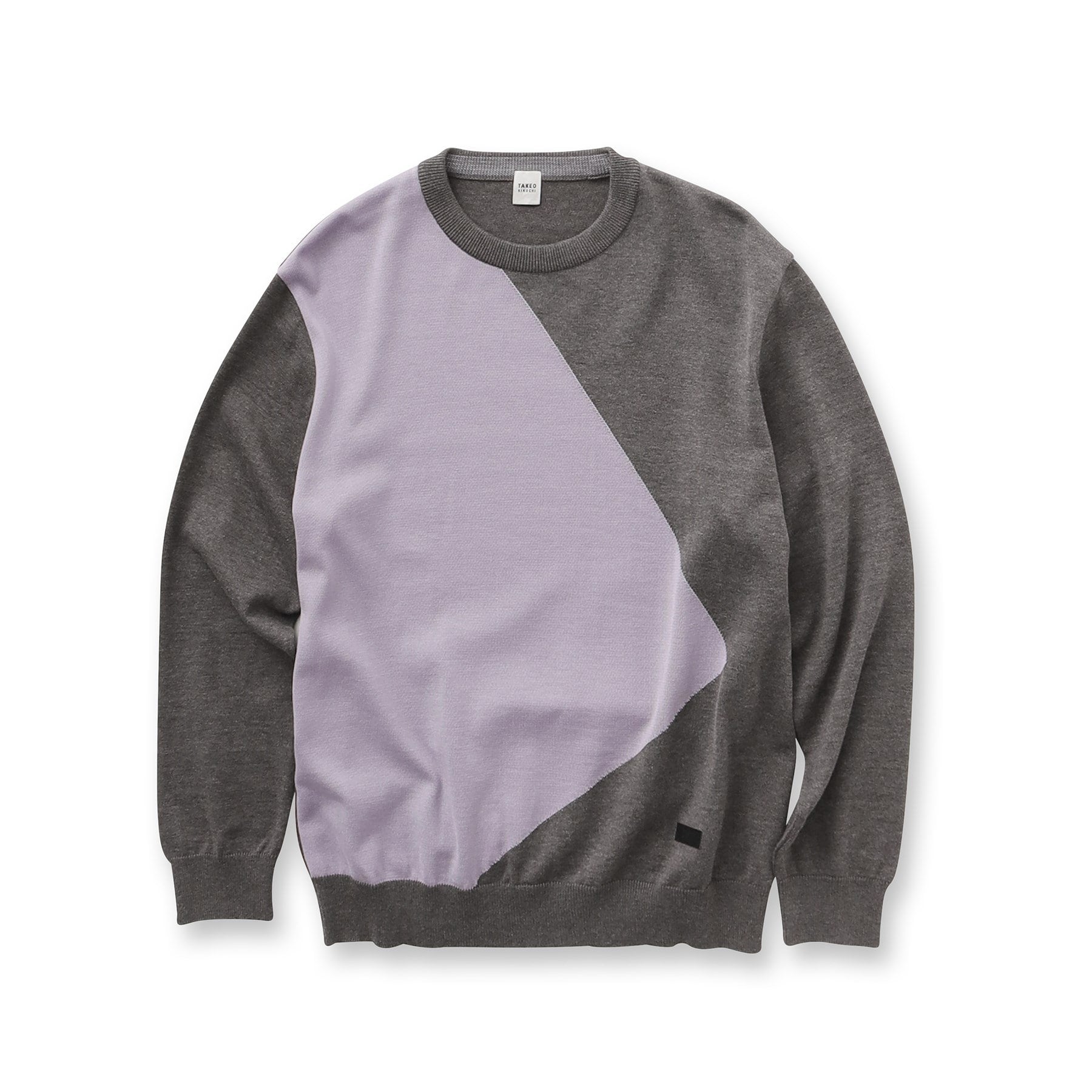 タケオキクチ TAKEO KIKUCHI スクエア インターシャ プルオーバー ニット