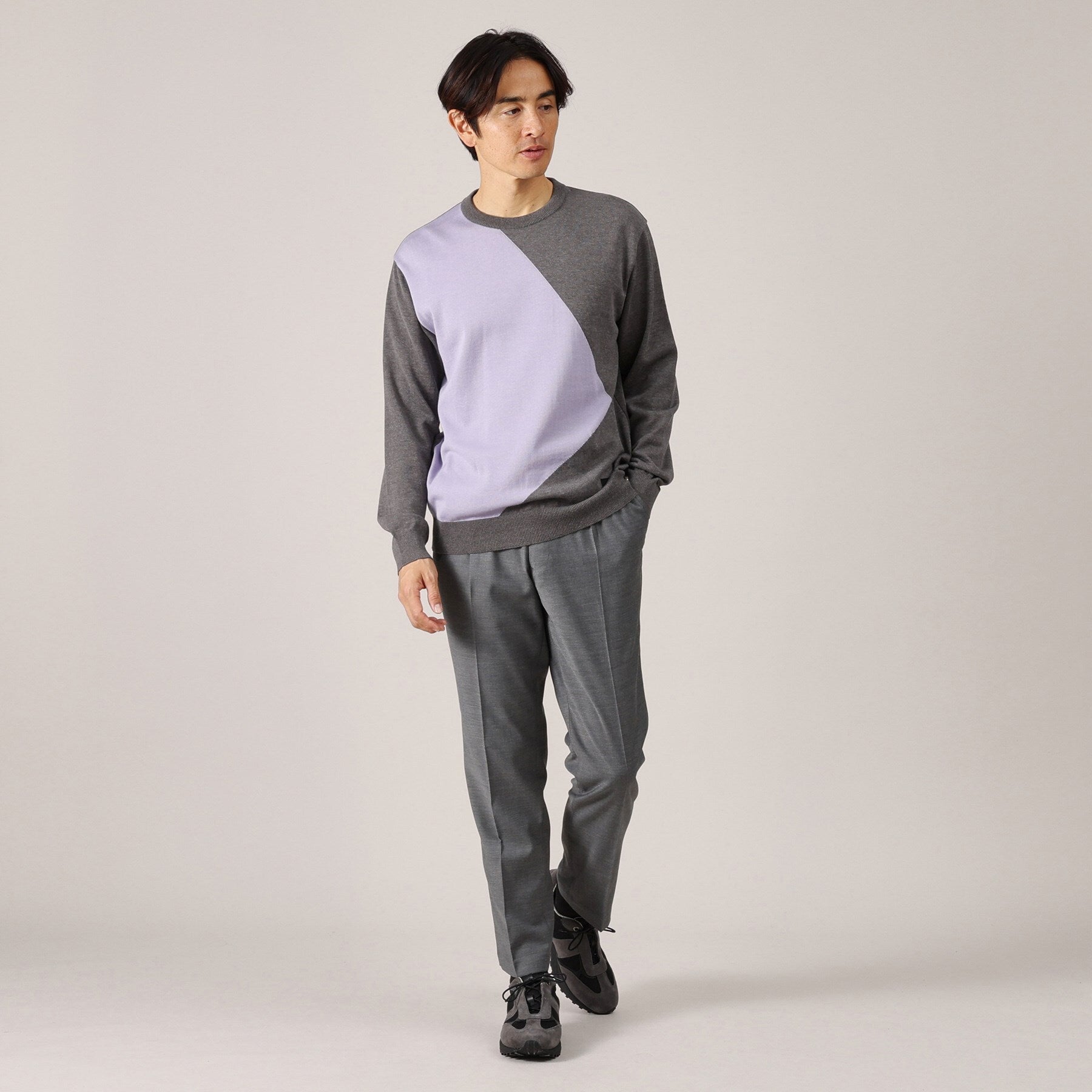 TAKEO KIKUCHI TAKEO KIKUCHI Square Intarsia Pullover Knit
