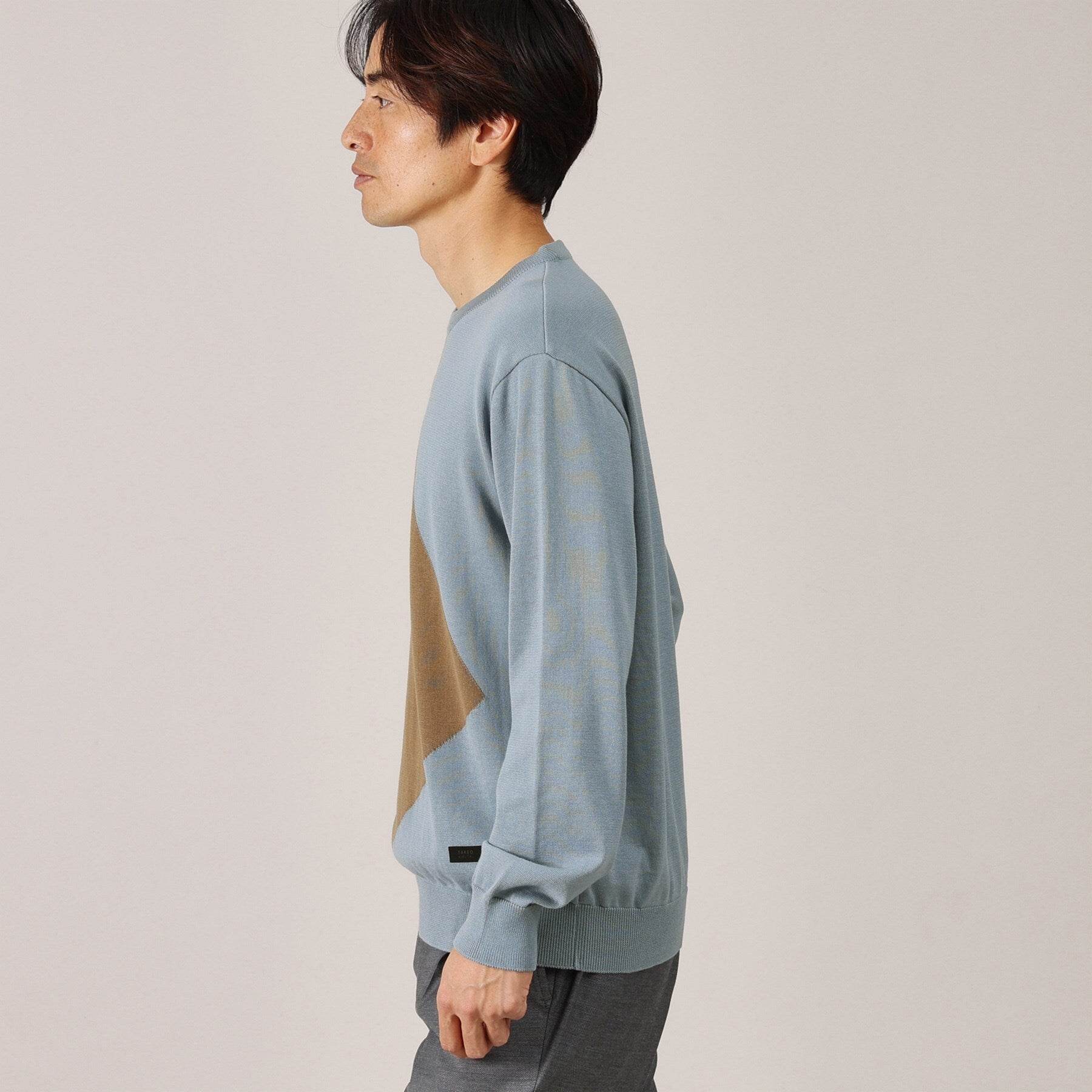 TAKEO KIKUCHI TAKEO KIKUCHI Square Intarsia Pullover Knit