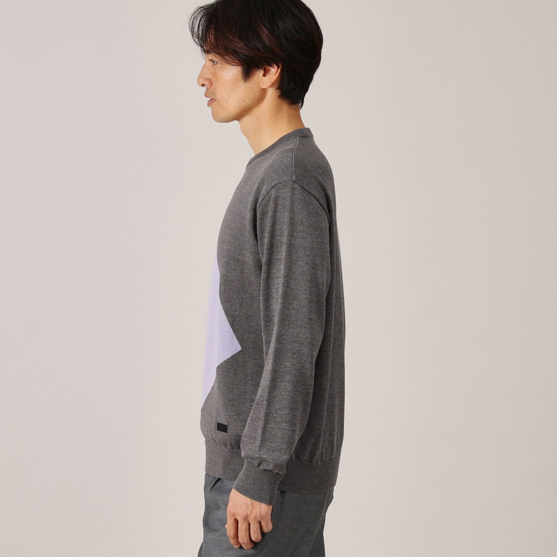 タケオキクチ TAKEO KIKUCHI スクエア インターシャ プルオーバー ニット