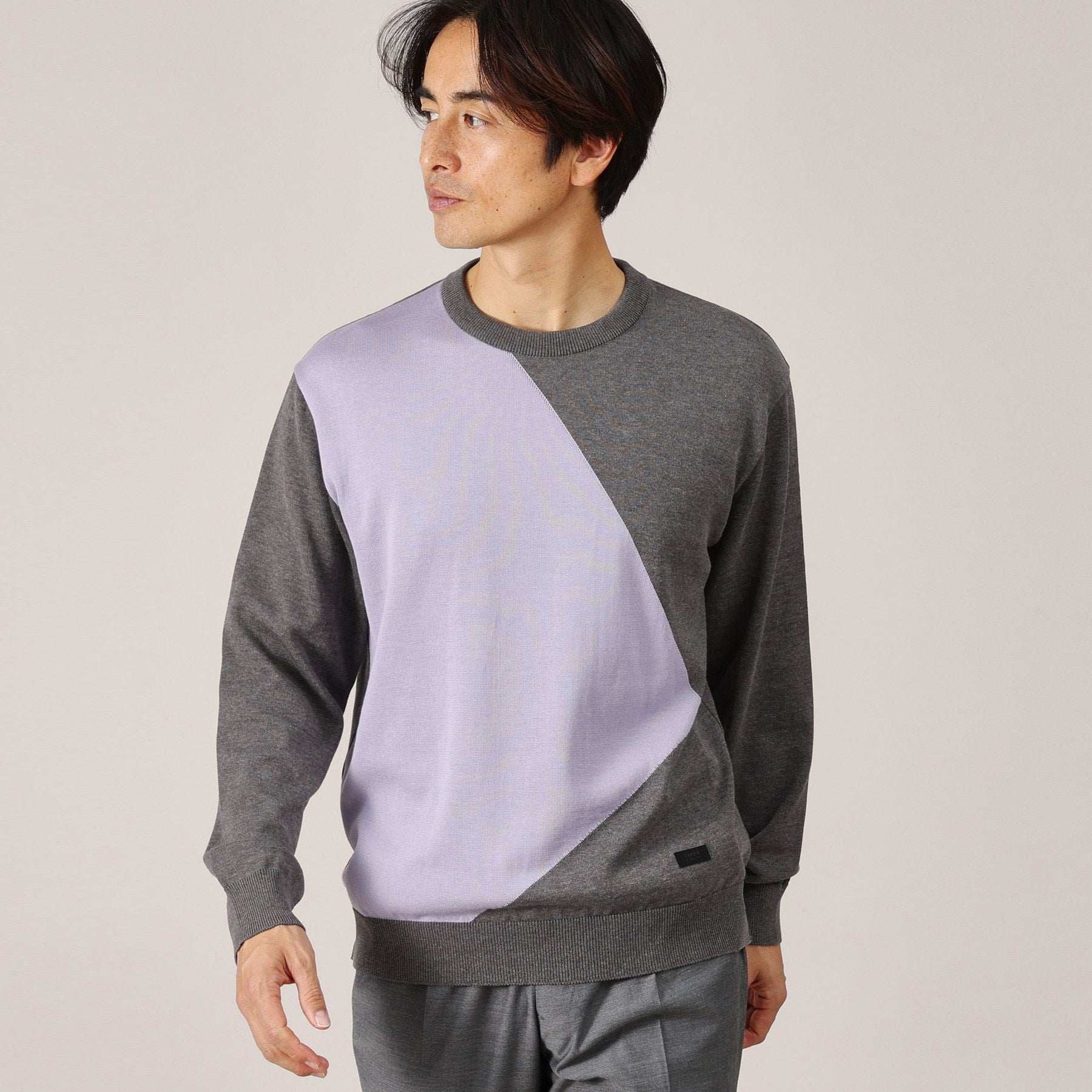 TAKEO KIKUCHI TAKEO KIKUCHI 方形提花套頭毛衣