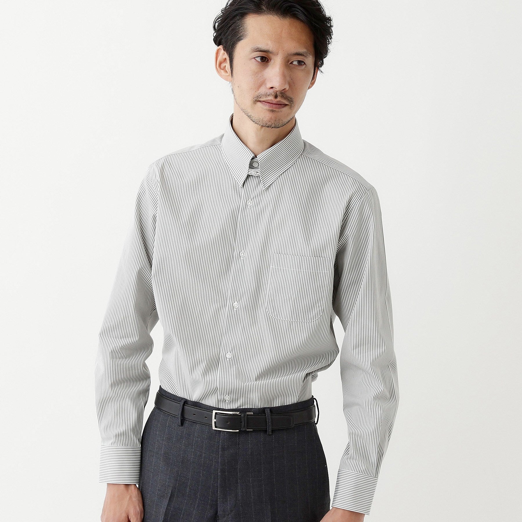 タケオキクチ TAKEO KIKUCHI ロンドンストライプ シャツ (ミントグリーン(221)) ミントグリーン(221)