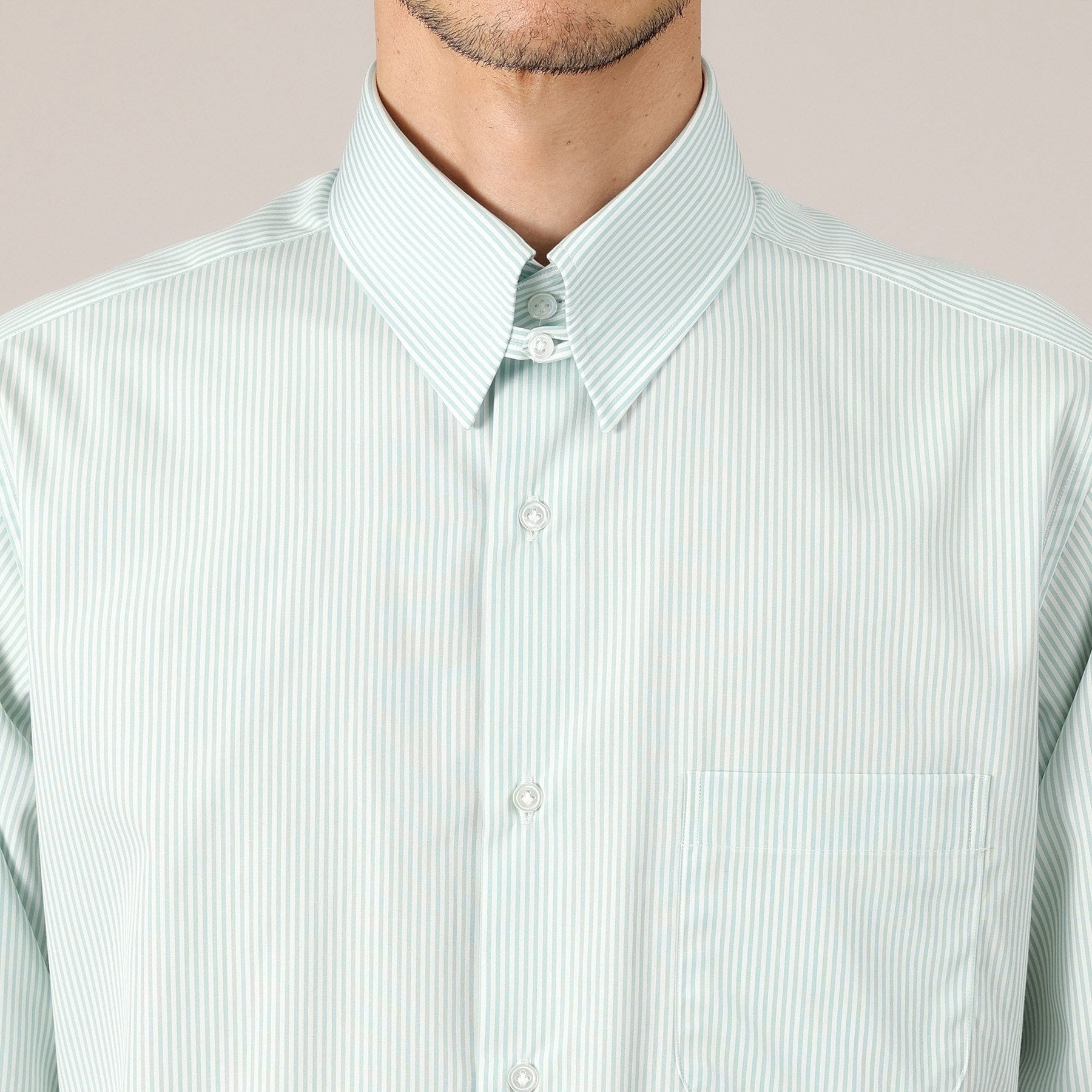 タケオキクチ TAKEO KIKUCHI ロンドンストライプ シャツ (ミントグリーン(221)) ミントグリーン(221)