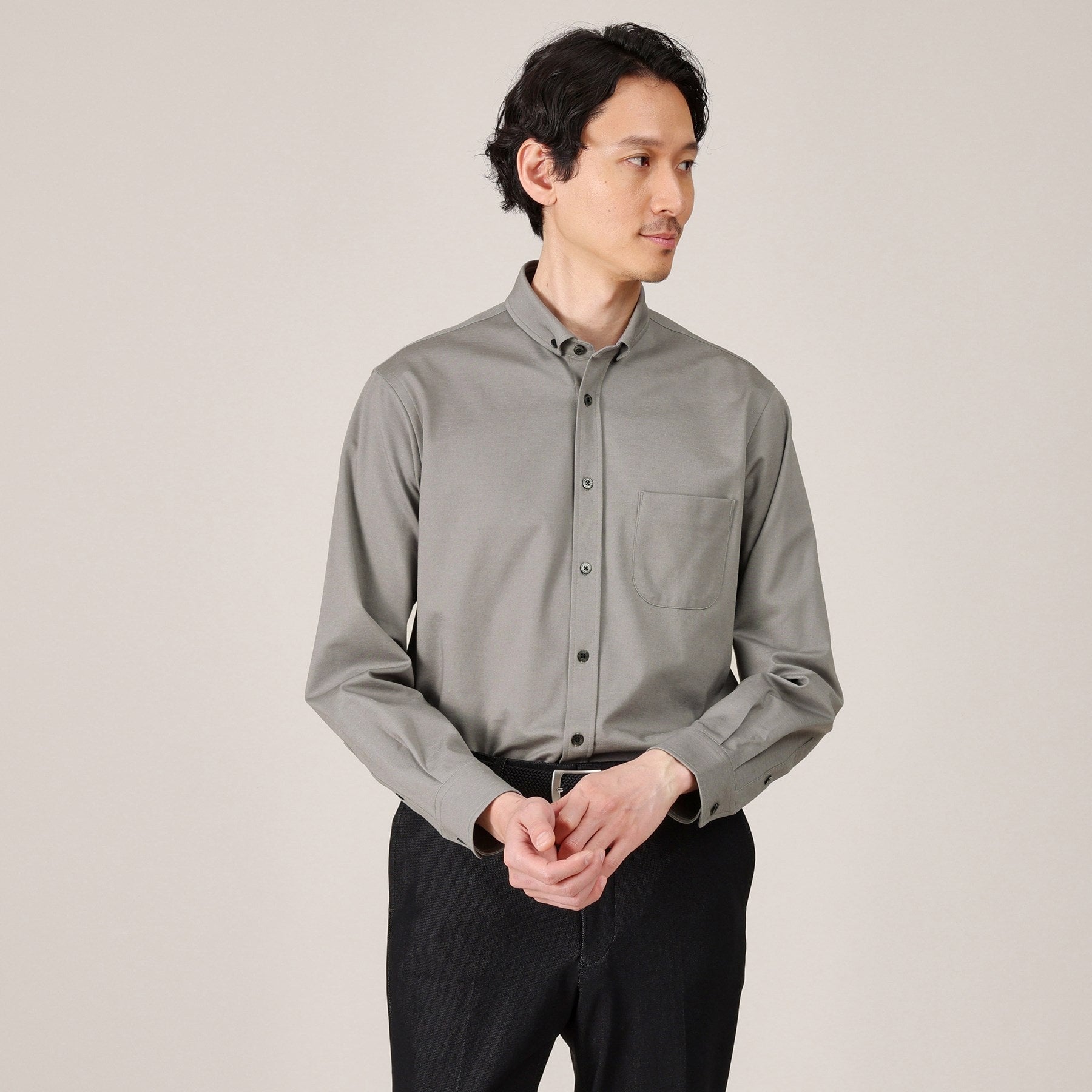 タケオキクチ TAKEO KIKUCHI 【Sサイズ~】ONOFF兼用 モクロディー ボタンダウンシャツ (ブルー(092)) ブルー(092)