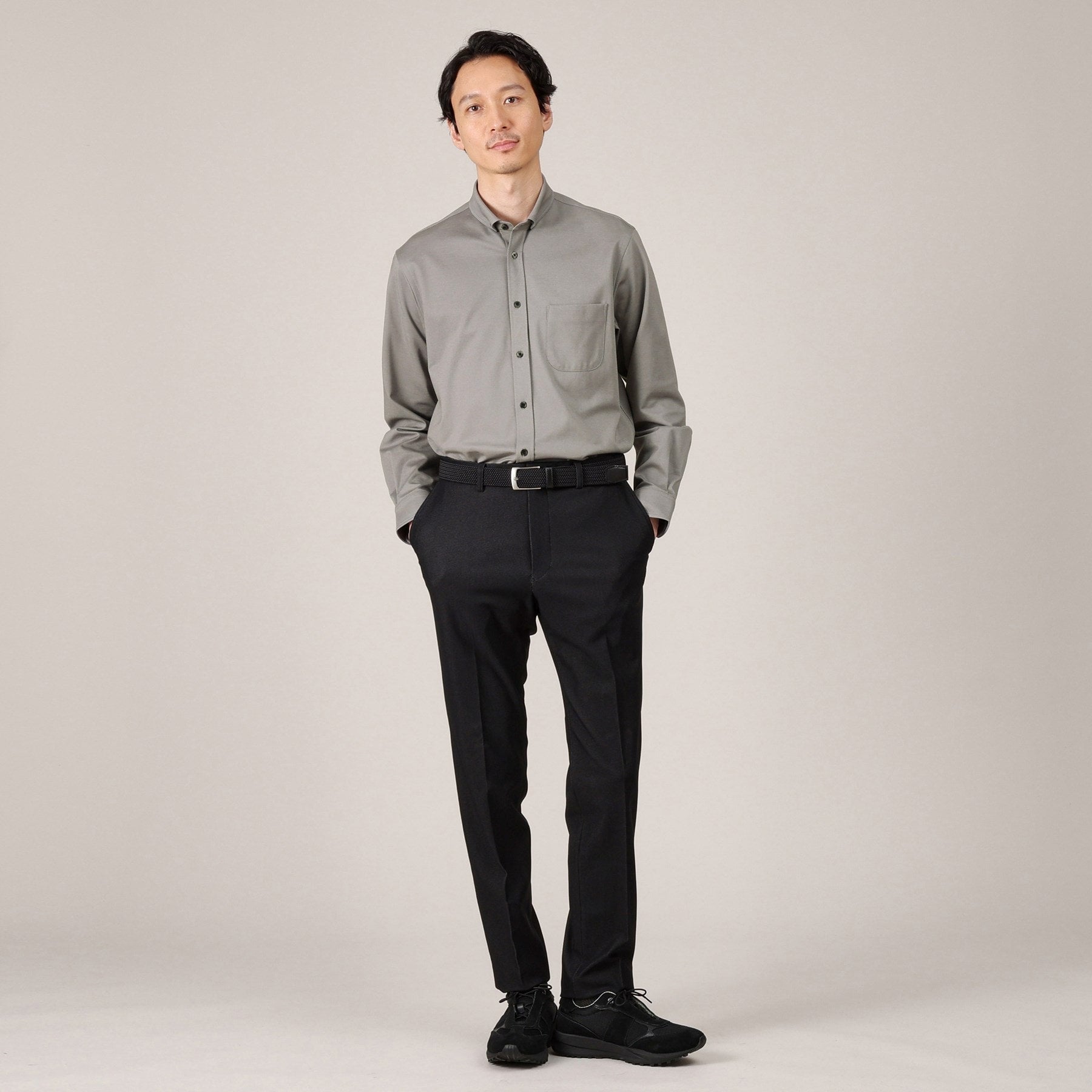 タケオキクチ TAKEO KIKUCHI 【Sサイズ~】ONOFF兼用 モクロディー ボタンダウンシャツ (ブルー(092)) ブルー(092)