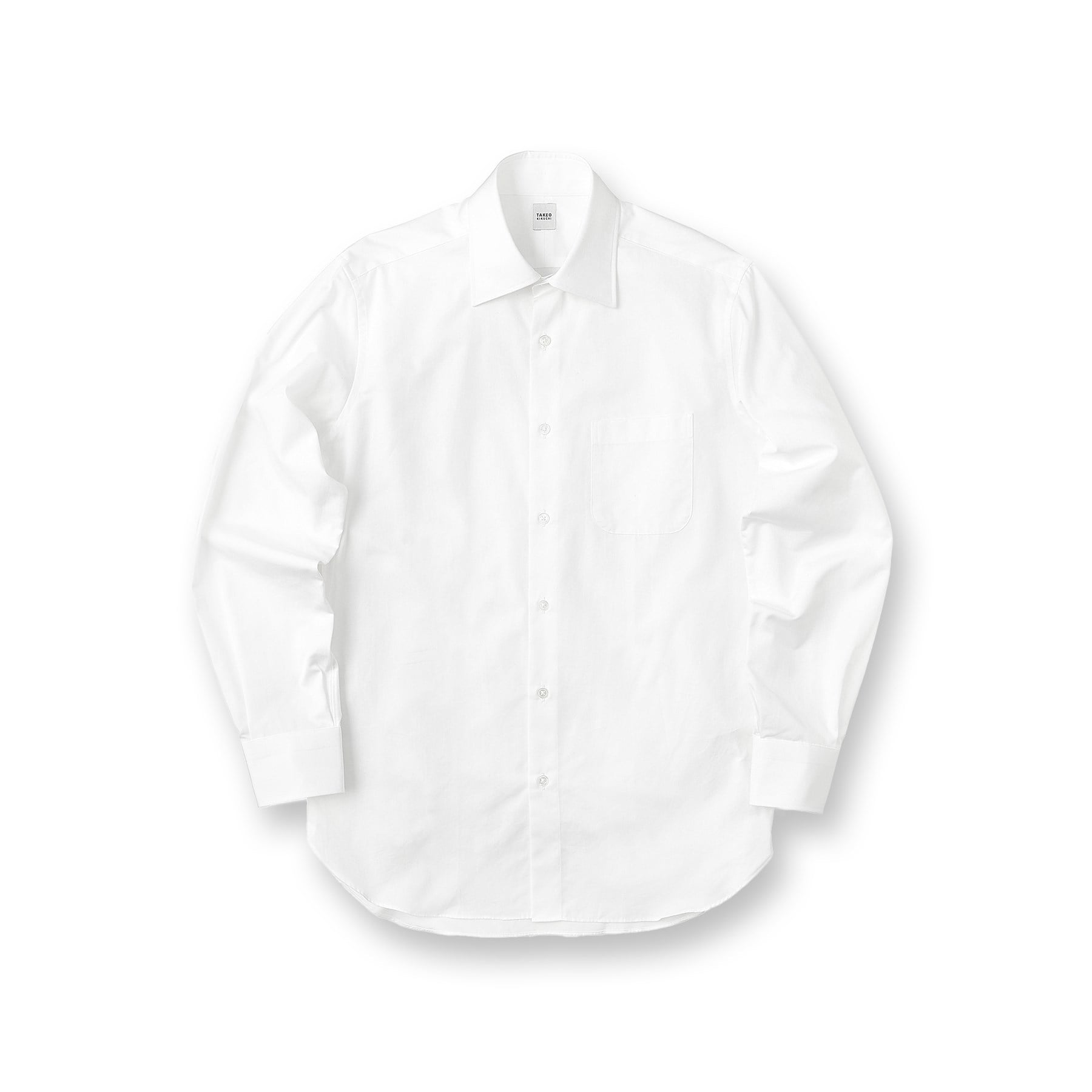 タケオキクチ TAKEO KIKUCHI グログラン セミワイドカラー シャツ (ホワイト(001)) ホワイト(001)