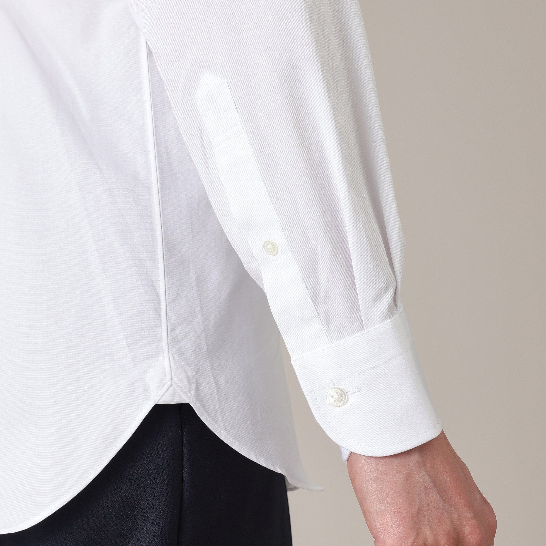 タケオキクチ TAKEO KIKUCHI グログラン セミワイドカラー シャツ (ホワイト(001)) ホワイト(001)