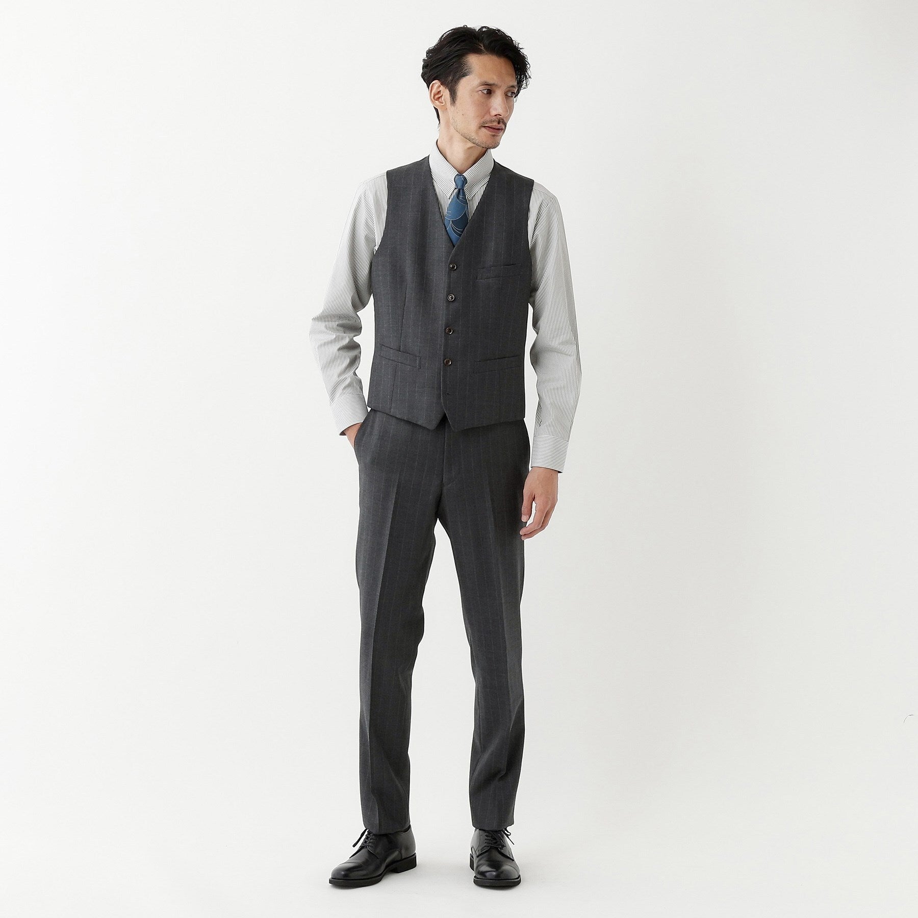 TAKEO KIKUCHI TAKEO KIKUCHI 【THE FLAGSHIP】矢絣條紋背心